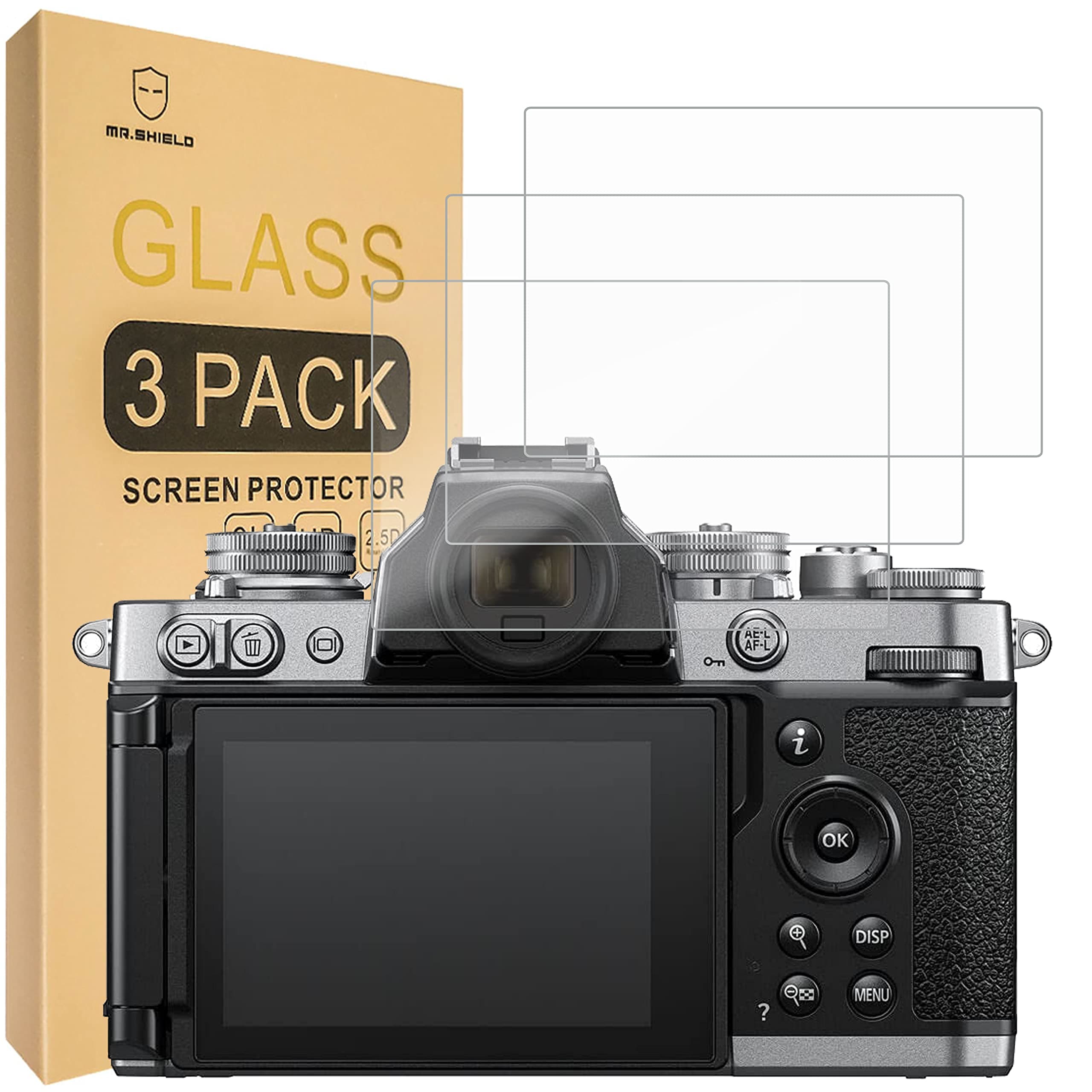 Mr.Shield [3-Pack] Screen Protector For Nikon Z fc ZFC DX-Format Mirrorless Camera [Tempered Glass] [Japan Glass with 9H Hardness] Screen Protector