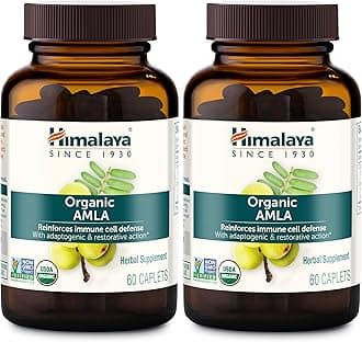 Organic Amla/Amalaki for Active Immune Support and Cellular Defense, 600 mg, 60 Caplets, 2 Month Supply, 2 Pack