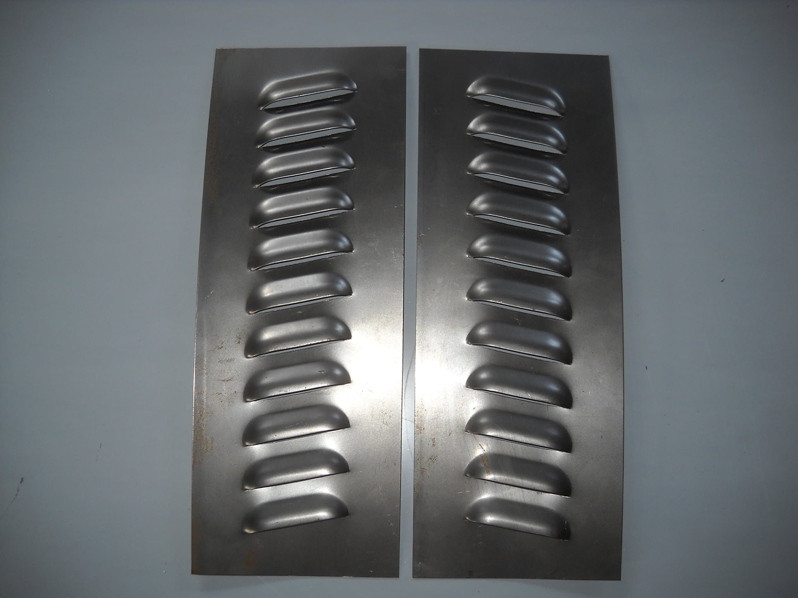 Pair of Angled 3” 11 Louvered Panels