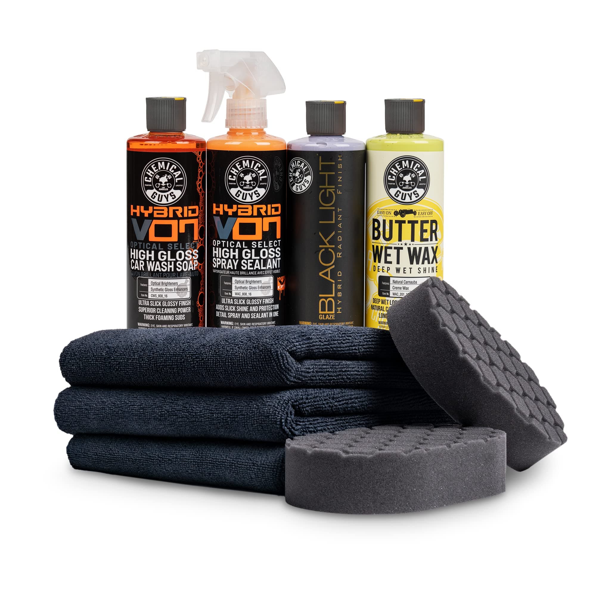 HOL203 Black Car Care Kit, 9 Items