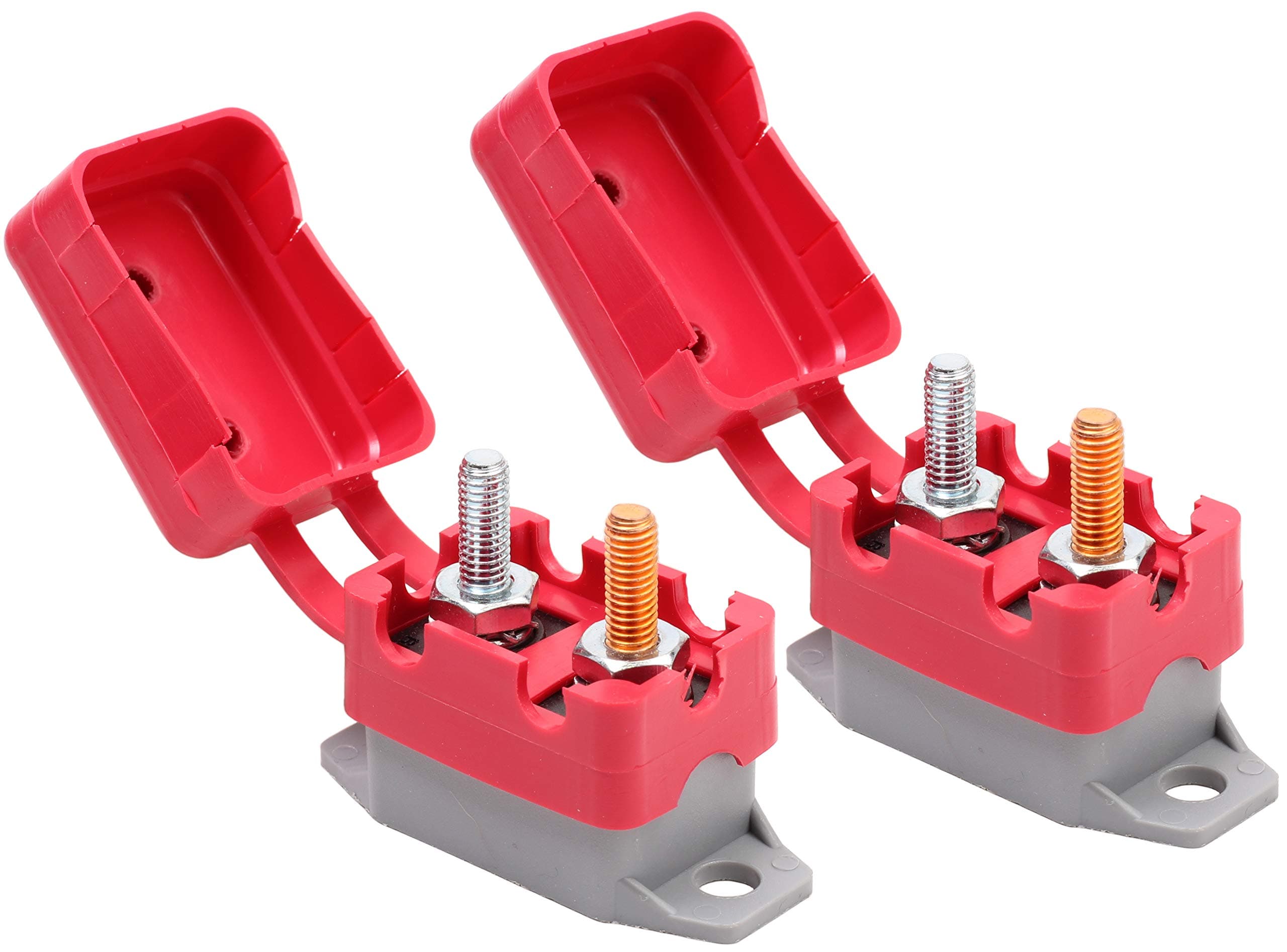 Fastronix 30A 12V Type 1 Automatic Reset Circuit Breaker with Cover 2 Pack