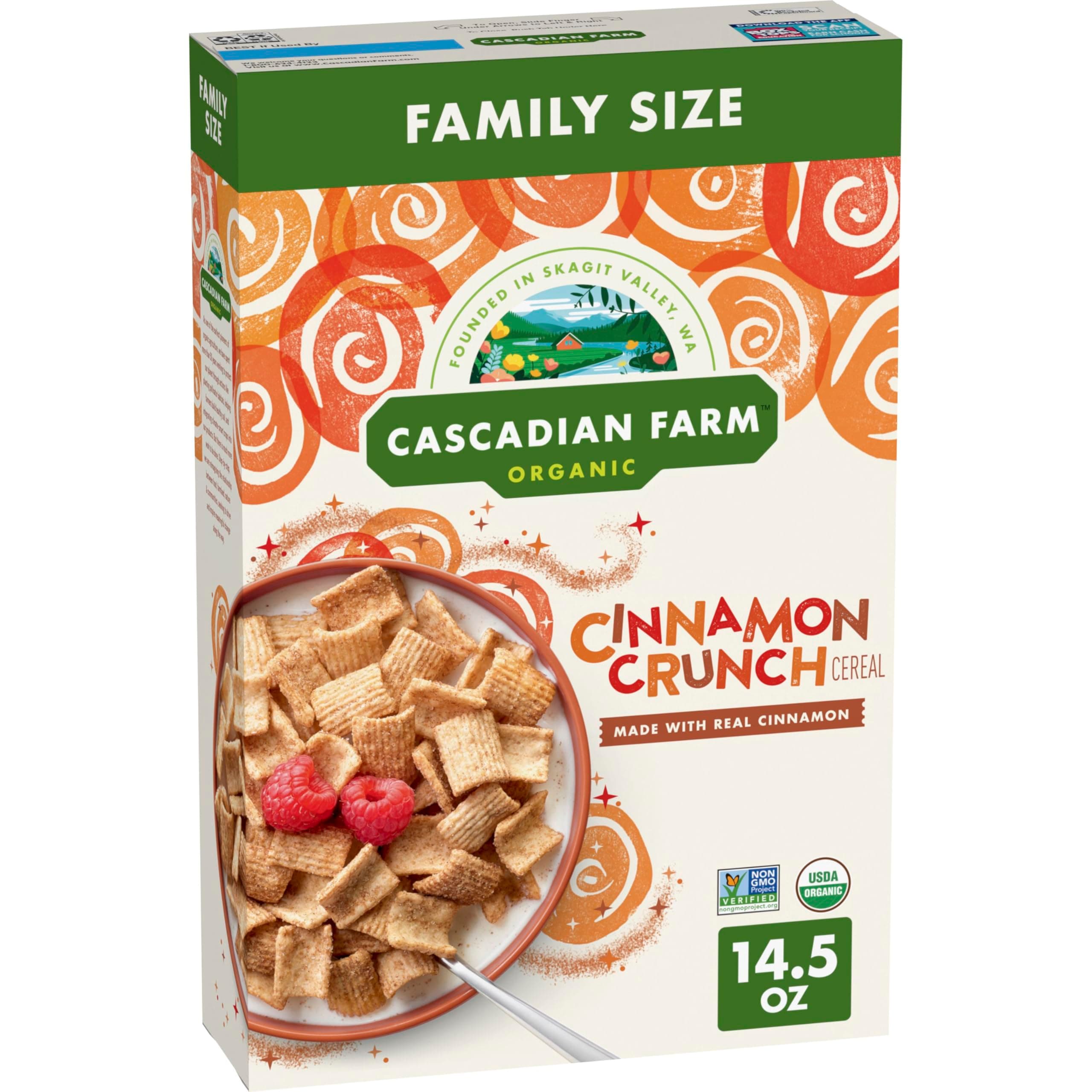 Organic Cinnamon Crunch Cereal, Value Size, 14.5 oz.