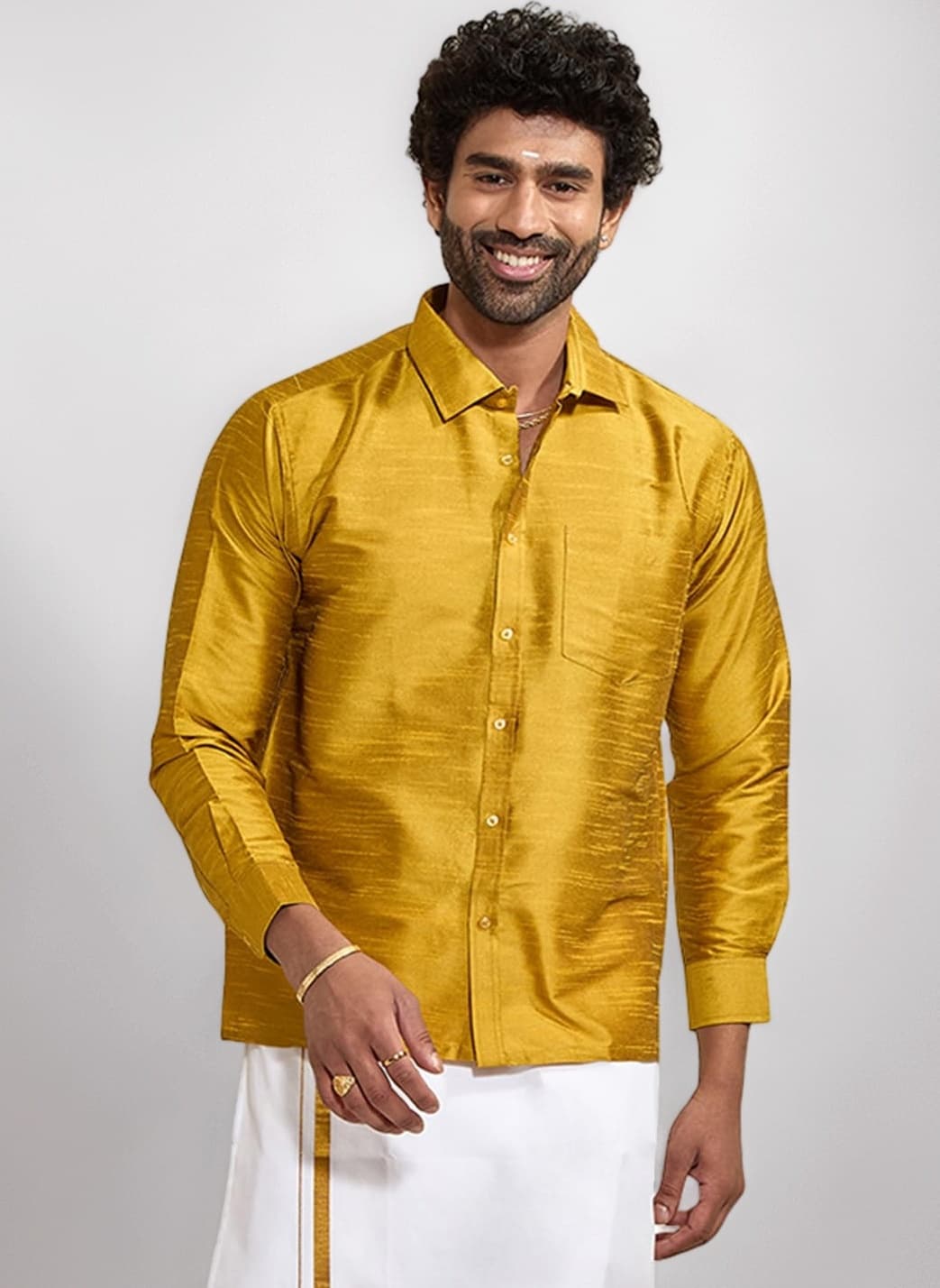 Men VASMSH002BU Ethnic Shirt