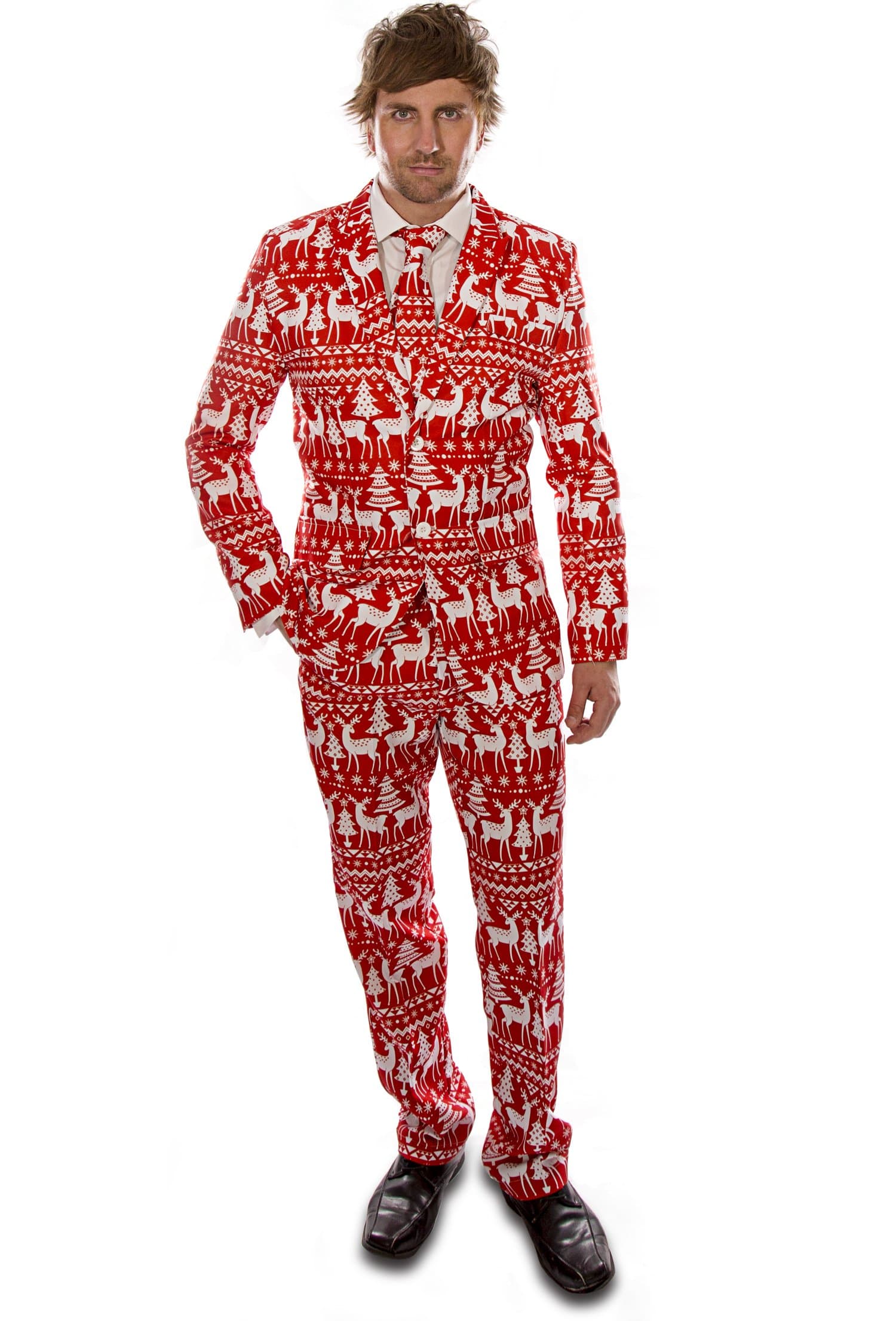 Red Reindeer Christmas Stag Suit (Men: Medium)