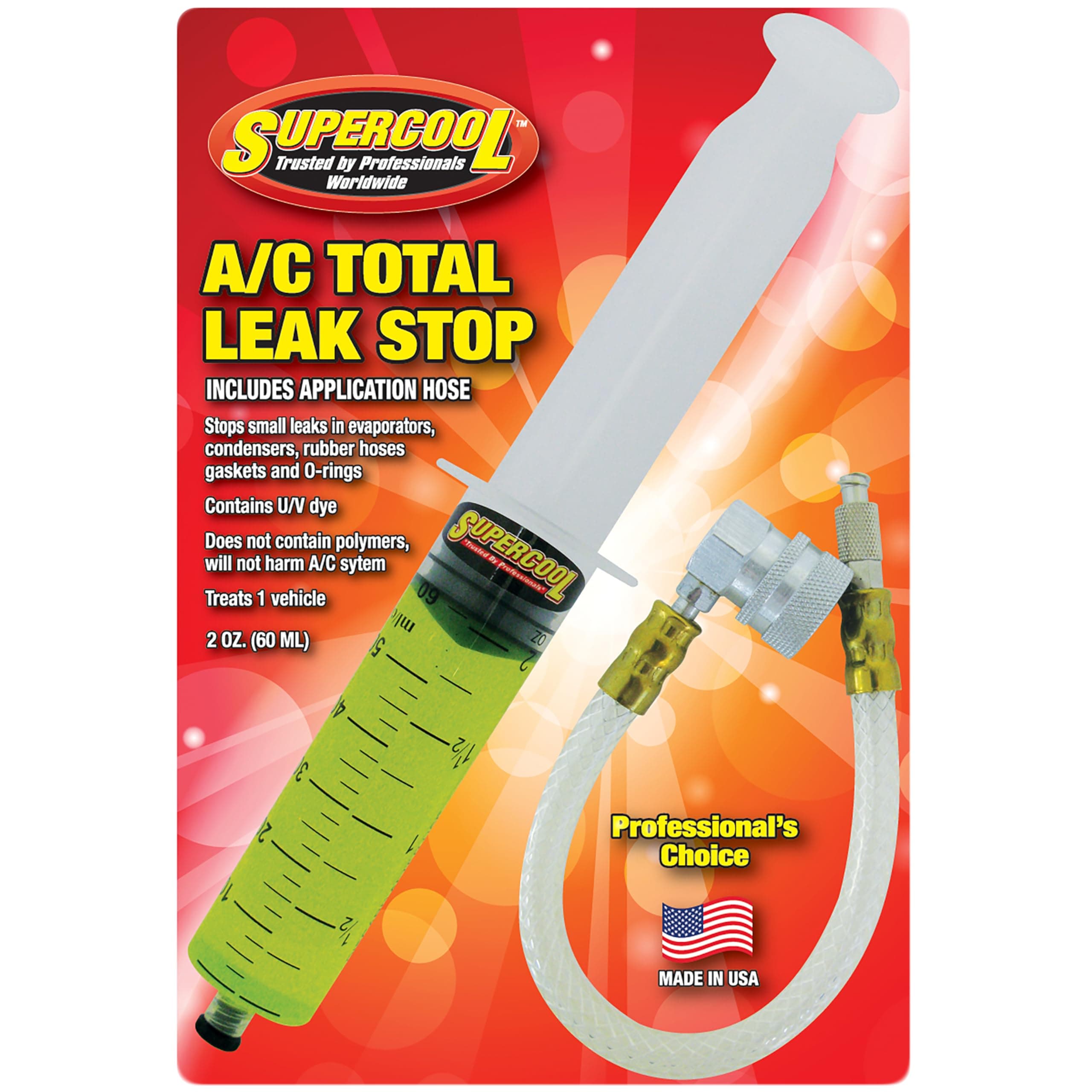 TSI Supercool 27200 Total Leak Stop Syringe, 2 oz (Includes Quick Connect Installation Hose)