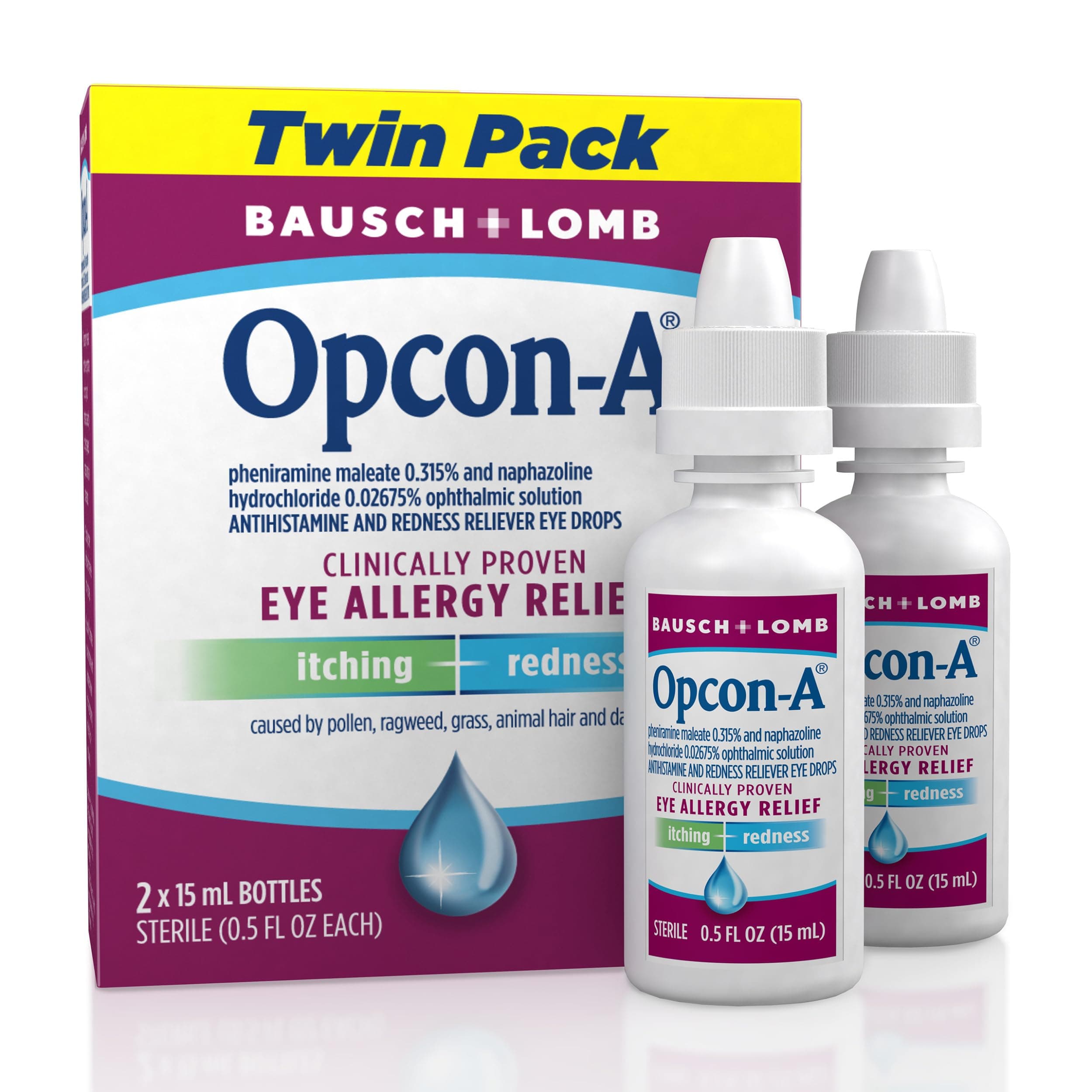 Eye Drops 15 ml, 2 Count