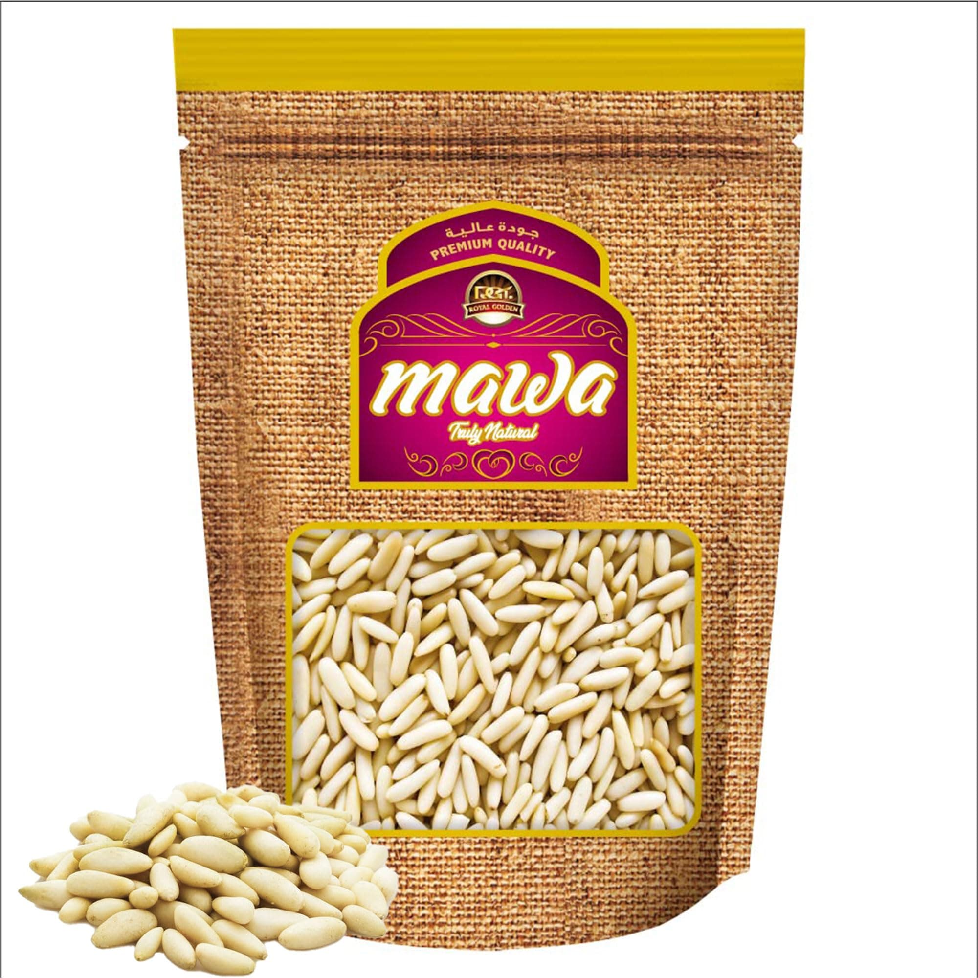 Mawa Raw Pine Nuts 100g | Unsalted Pine Seeds | Vegan Friendly Pine Nuts Raw | Mawa Nuts & Seeds | Whole | All Natural | Re Sealable Zipper Pouch |100g