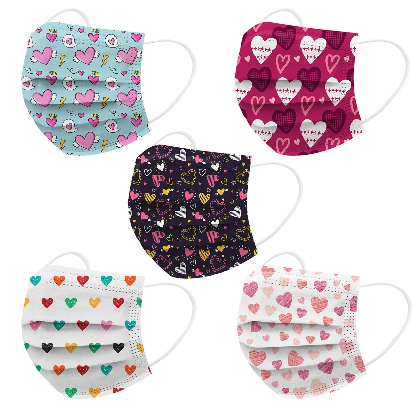 St Patricks Day Disposable Face_Mask for Adults Cute Easter Bunny Print Face_Cover Green Shamrock Floral Pattern Face_Masks