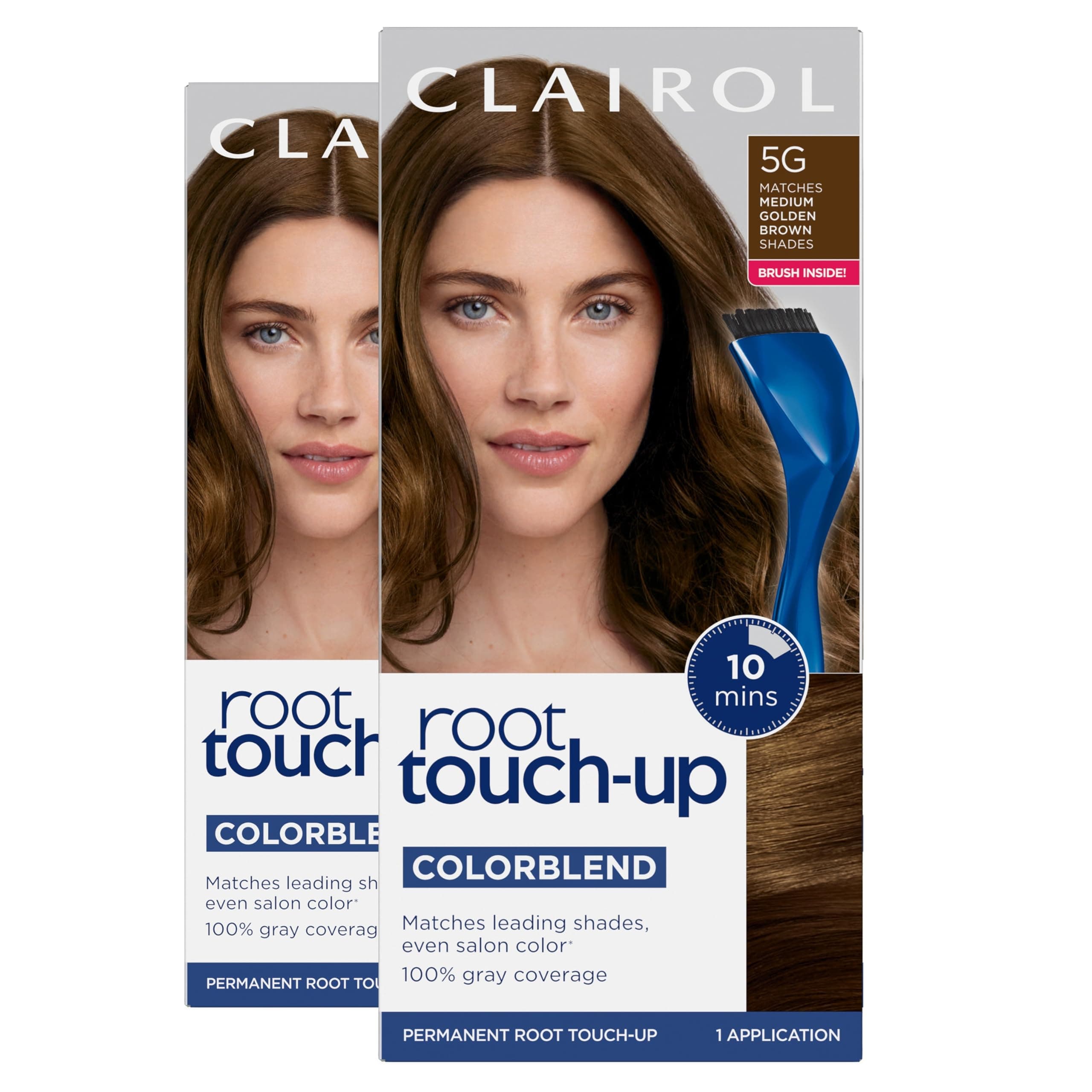Nice 'n Easy Root Touch-Up 5G Kit (Pack of 2) Matches Medium Golden Brown Shades of Hair Coloring, Includes Precision Brush Tool