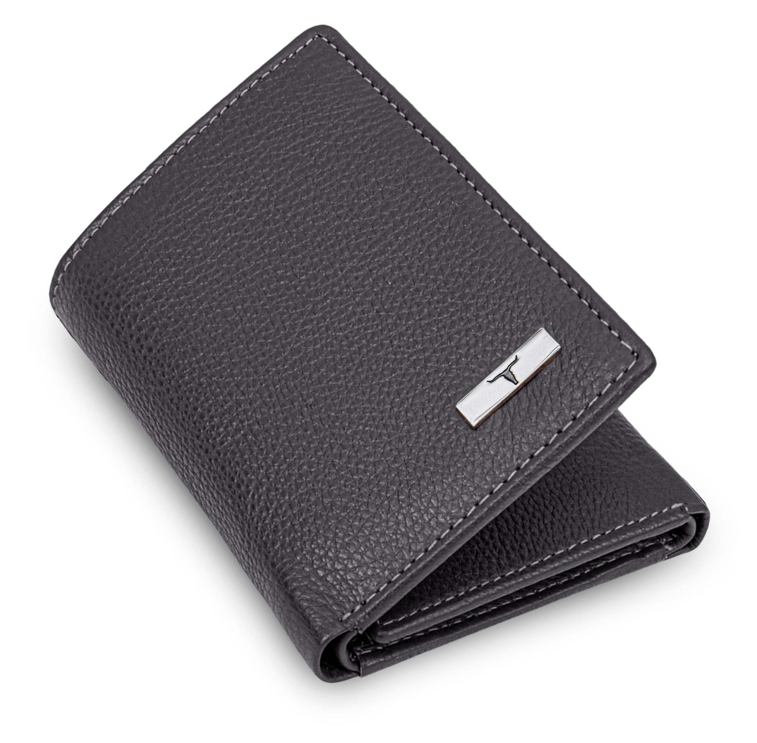 URBAN FOREST Travis Grey Leather Wallet for Men
