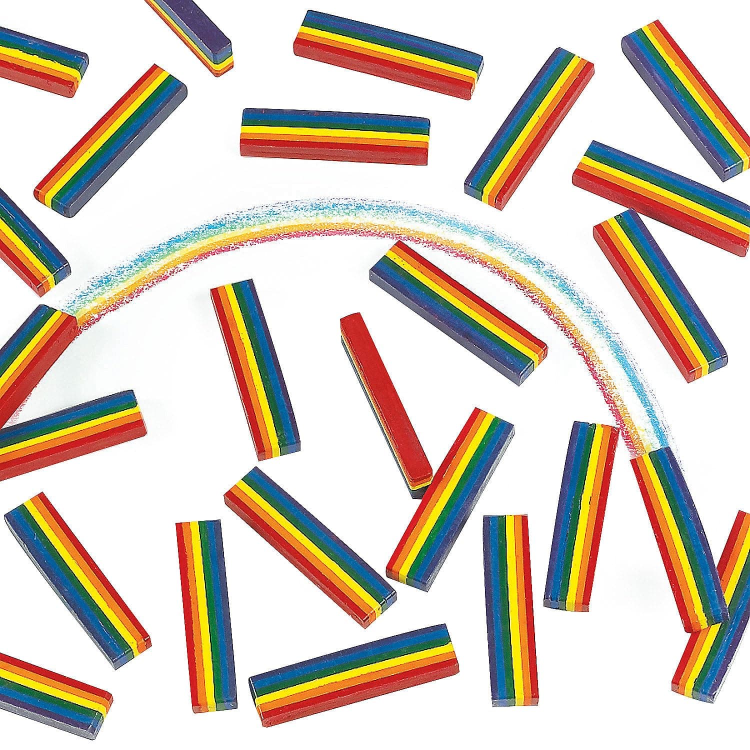 Rainbow Crayons each Crayon has 6 Colors (bulk set of 25 Pieces) Fun Educational And Learning Activities For Kids