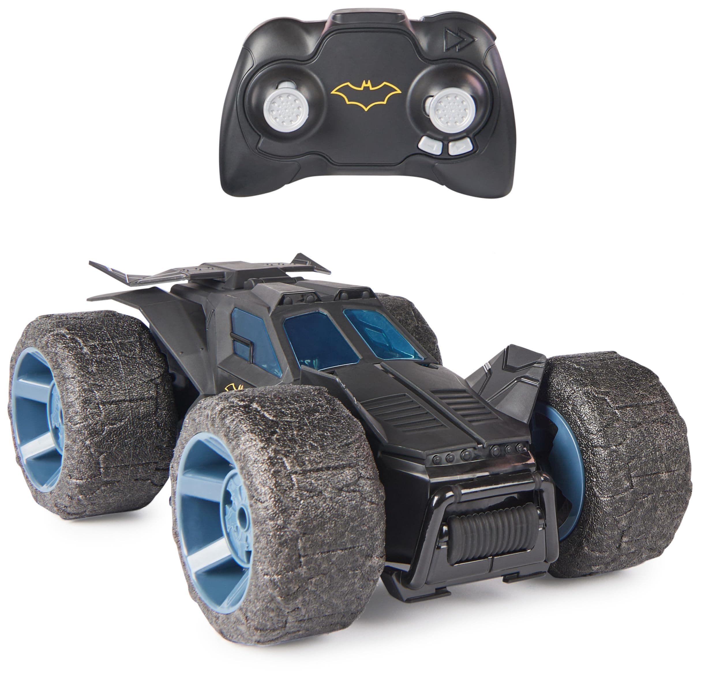 DC Comics, Batman Stunt Force Batmobile, Indoor Remote Control Car, Turbo Boost & Crazy Stunts, Collectible Super Hero Kids Toys for Boys and Girls 4 and Up