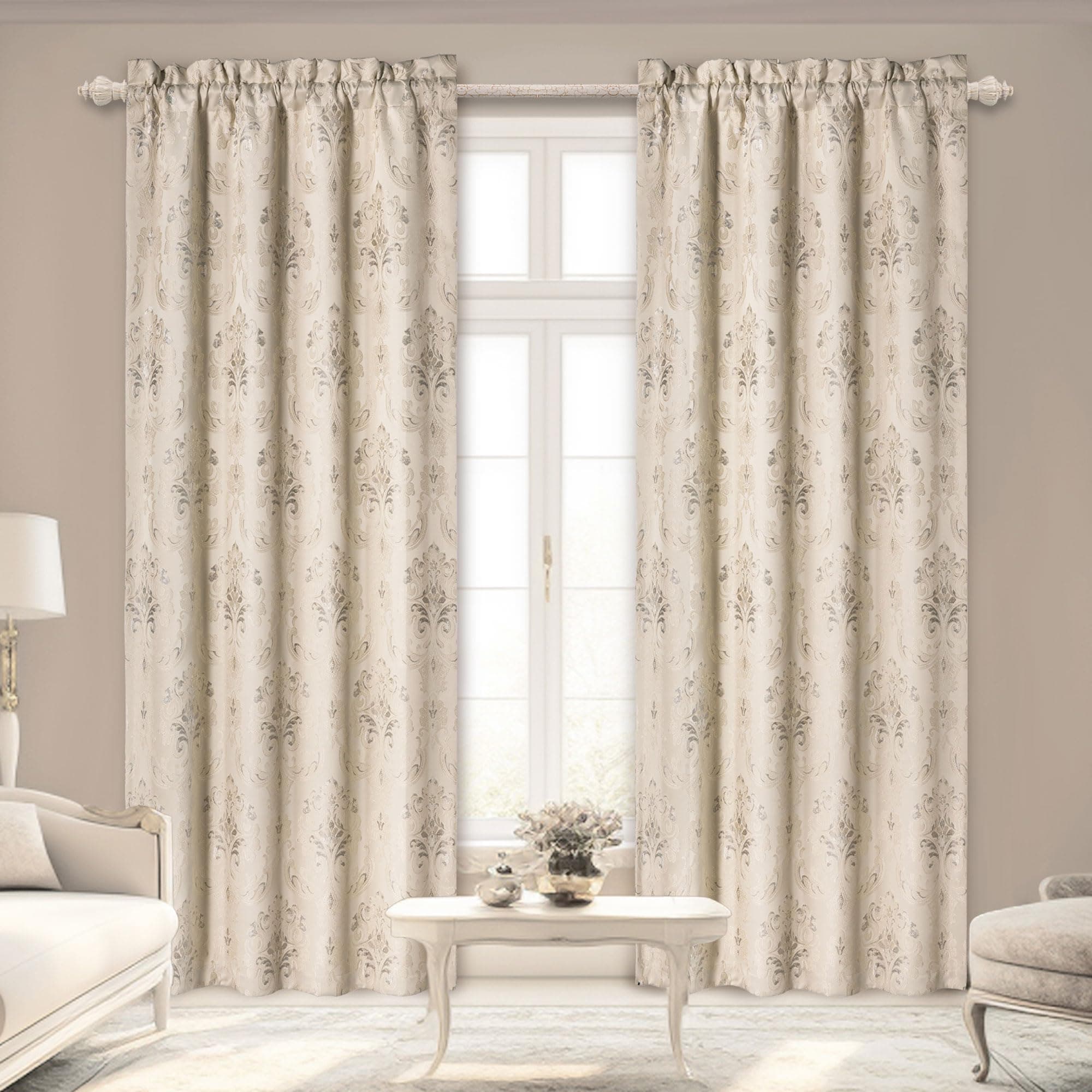 TOPLUXE Damask Curtains