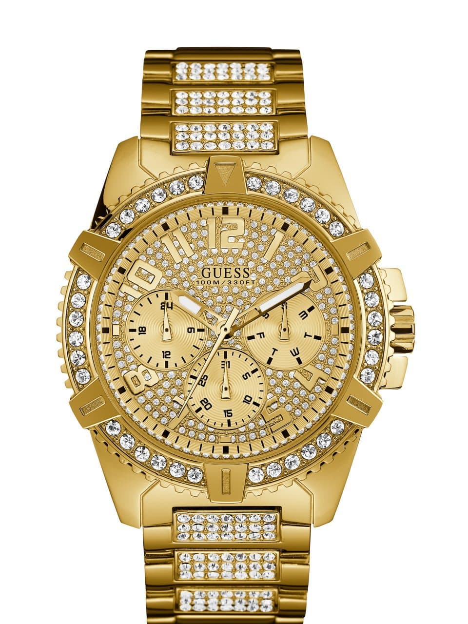 GUESS 48MM Crystal Embellished Watch