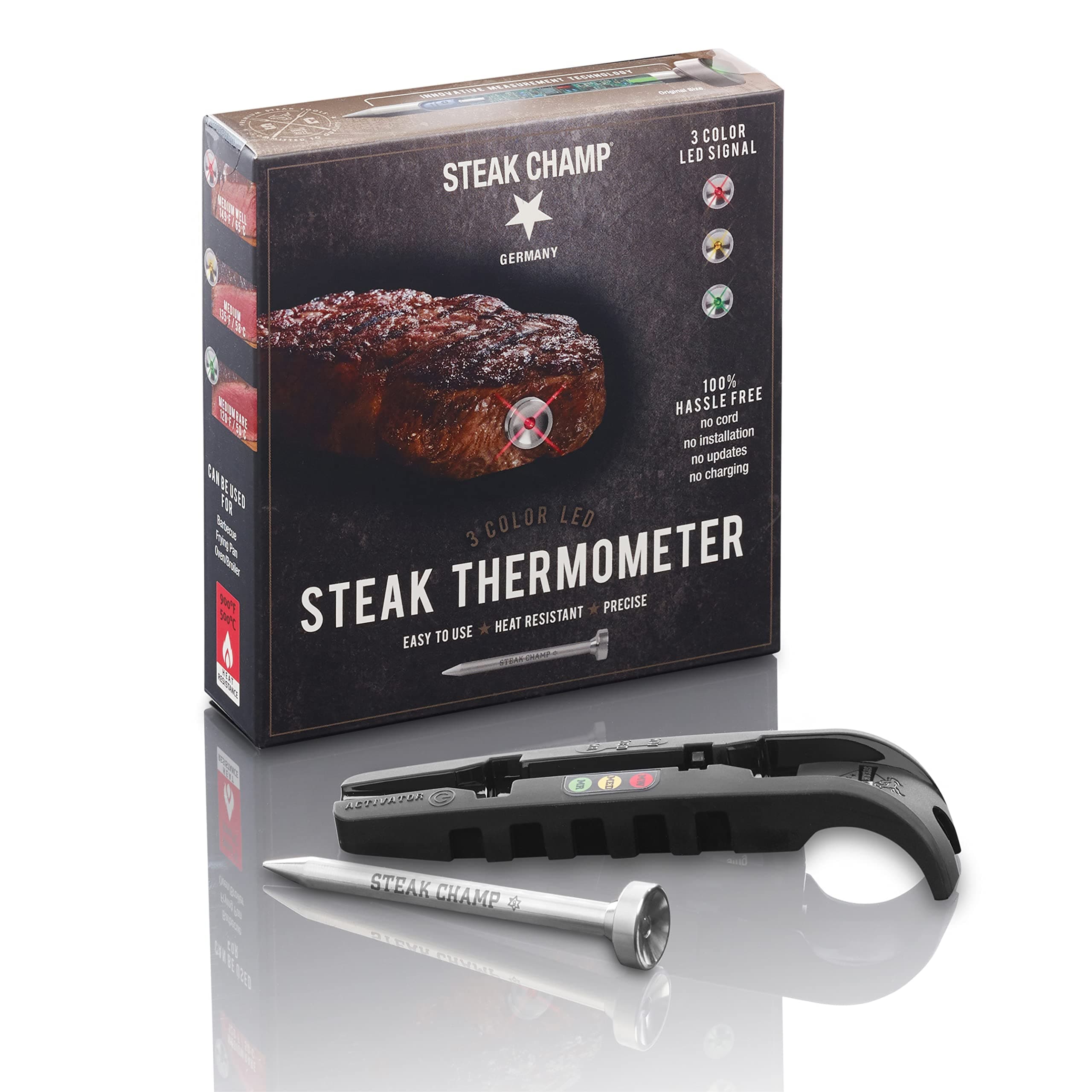 Steakchamp3C Black – The Ultimate Meat Thermometer – 3Generation.