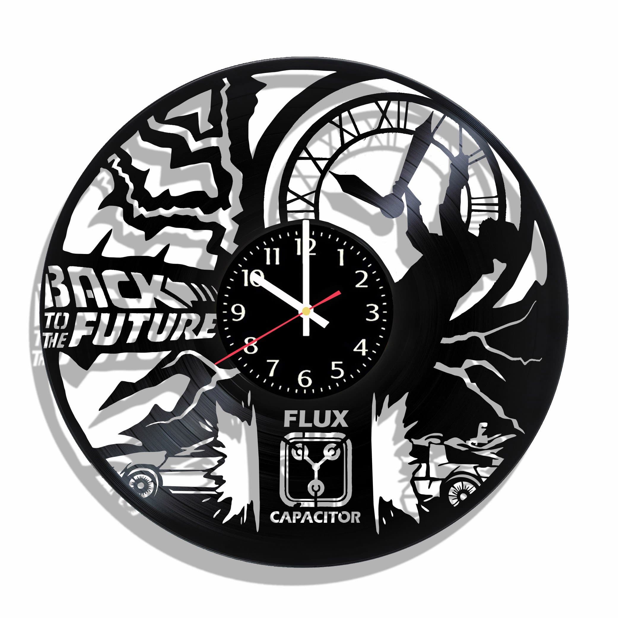 Art Vintage Back to The Future Wall Clock Made from Real Vinyl Record, Back to The Future Wall Poster, Back to The Future Decal