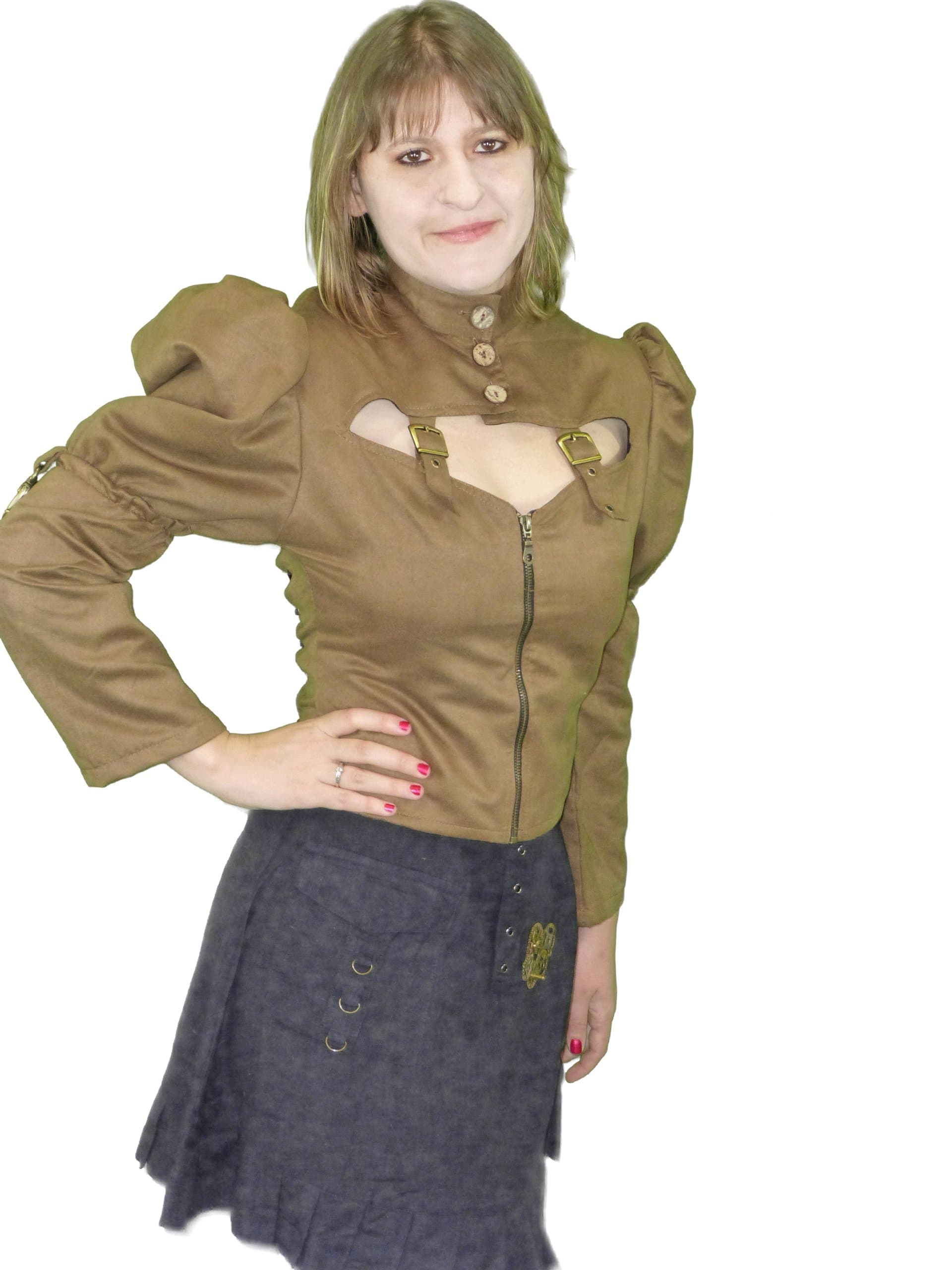 Corsets and Underbusts Cosplay Steampunk Tie-Back Blouse (Large)
