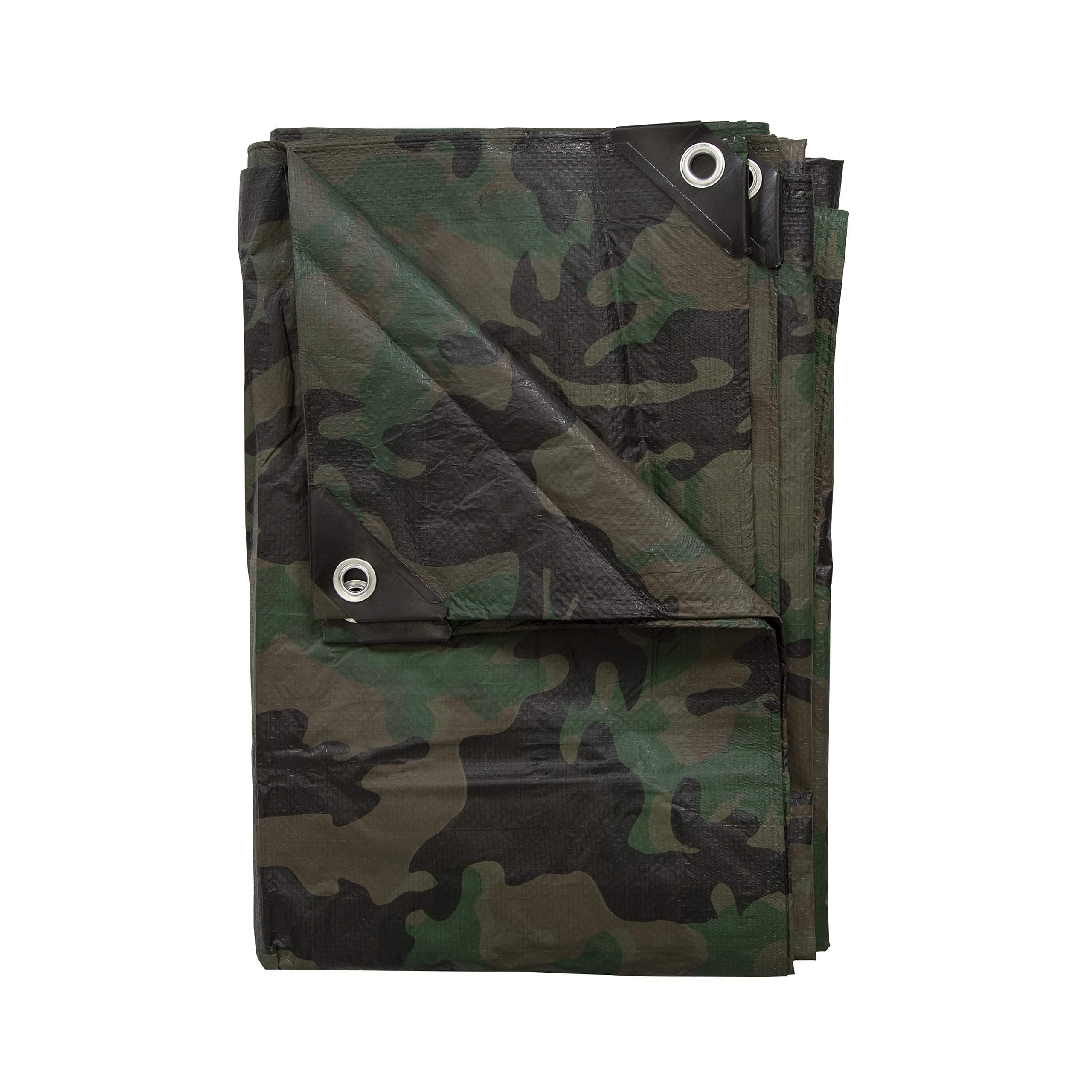 Medium-Duty Rip-Stop Tarp 5' x 7' - Green Camo (T-57-C)
