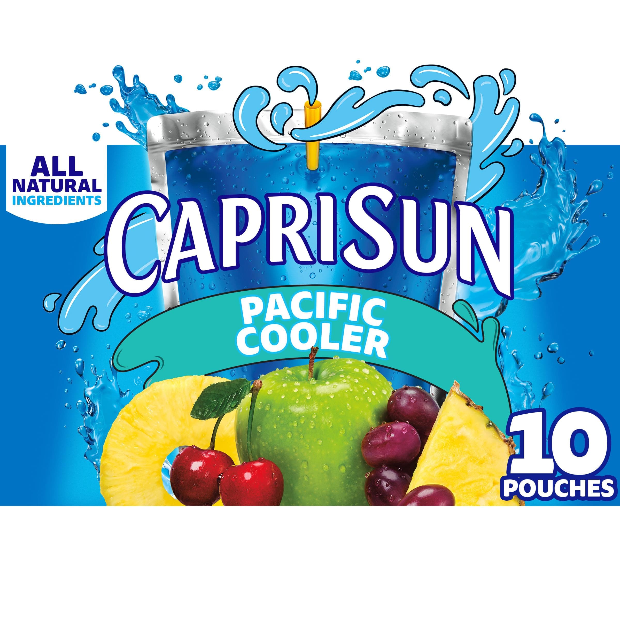 Pacific Cooler Mixed Fruit Flavored Juice Drink Blend, 10 ct Box, 6 fl oz Pouches