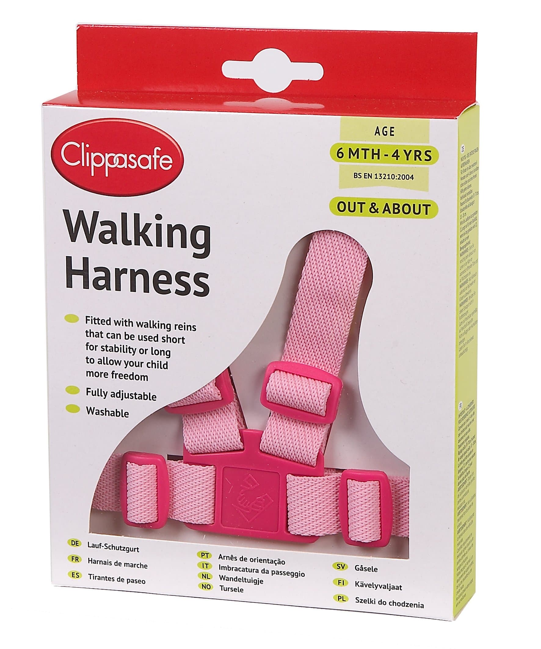 ClippasafeWalking Harness and Reins (Pink)
