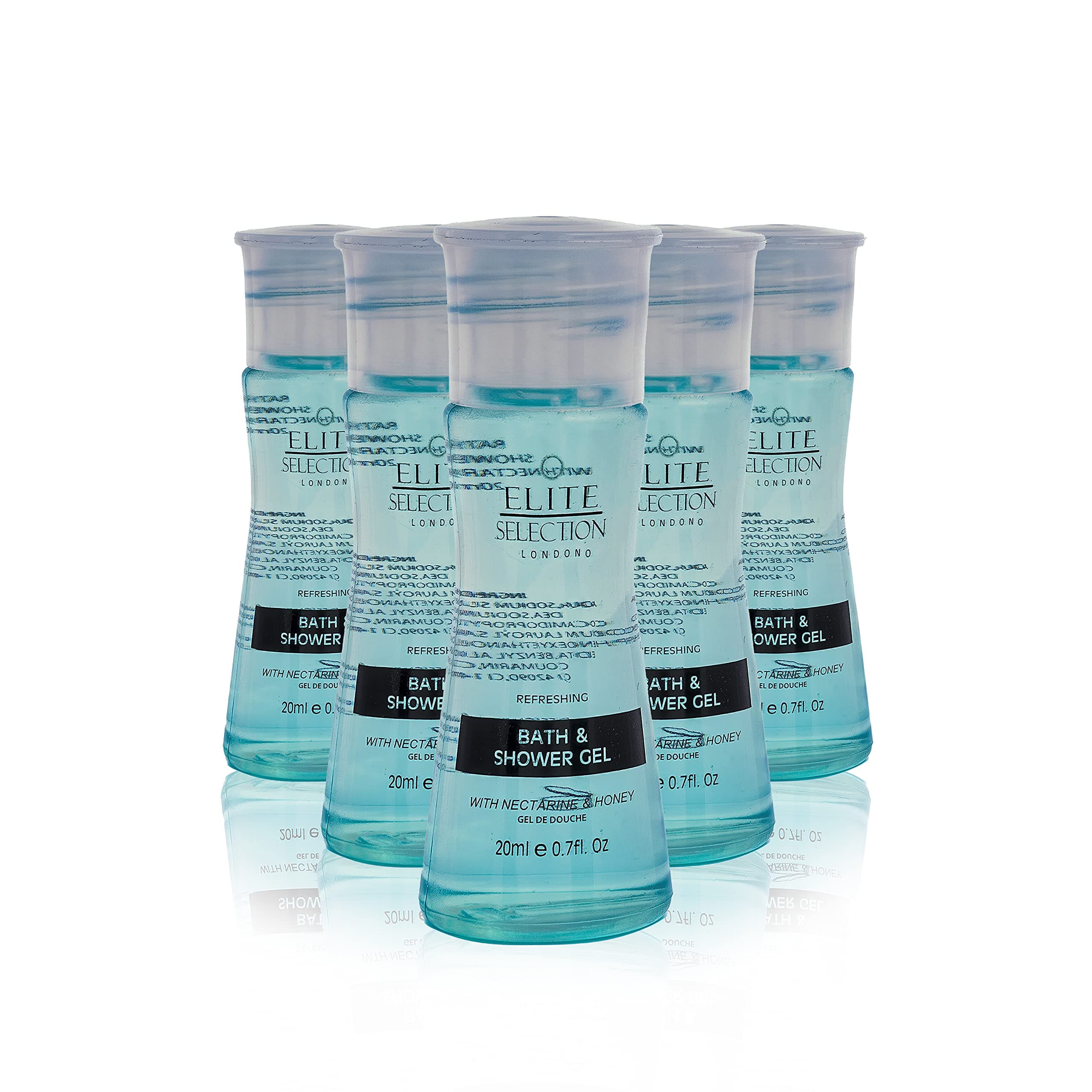 Bath & Shower Gel Suitable for Sensitive Skin Refreshing Bath & Shower Gel Guest House Bath & Shower Gel Body Wash for Normal Dry & Sensitive Skin Elite 20 Mil Hotels & B&B Eurosplash Pack of 200