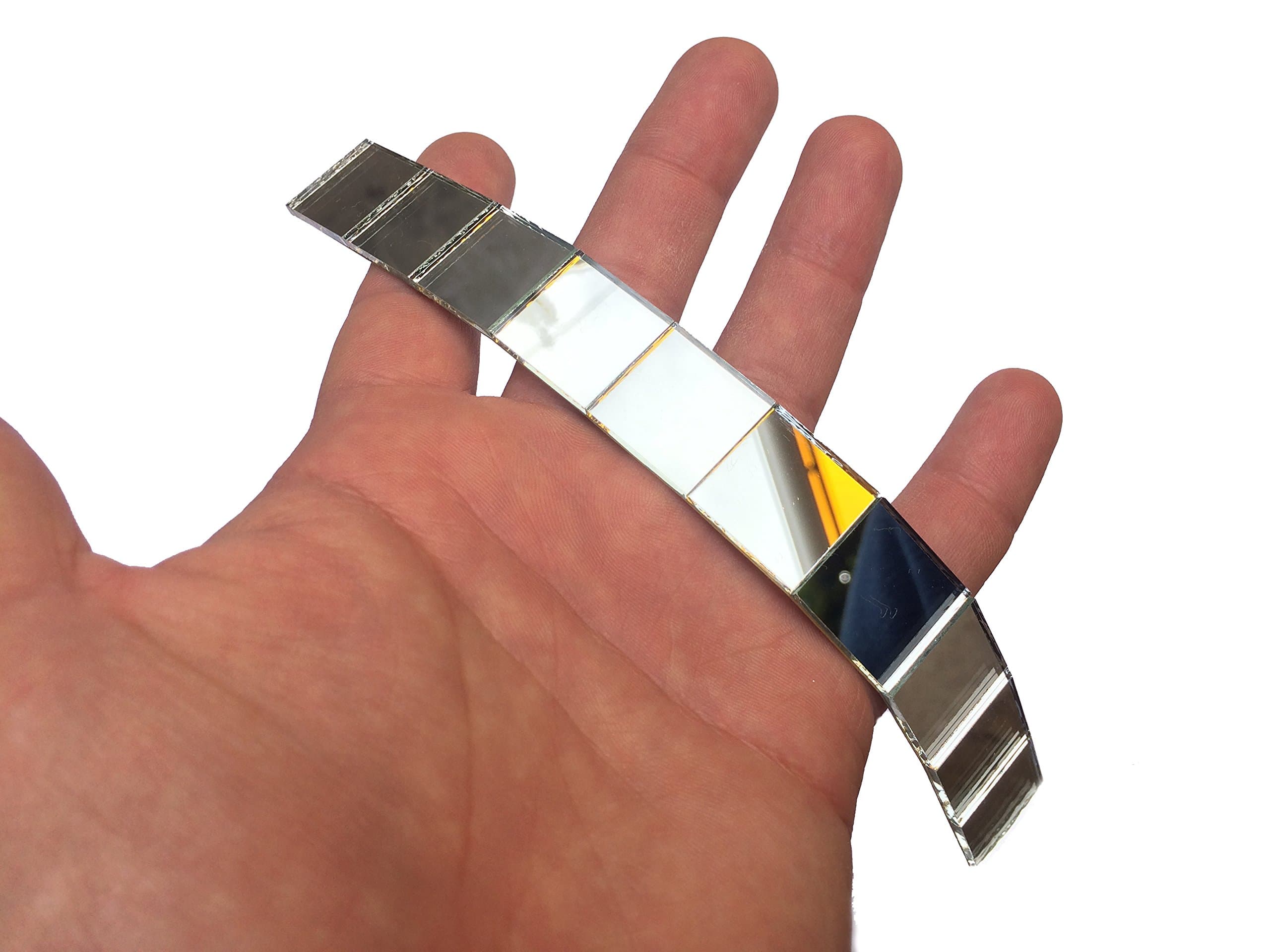 Self Adhesive Mirror Mosaic Tile Stripe 3/4" x 7.5" - 5 pcs