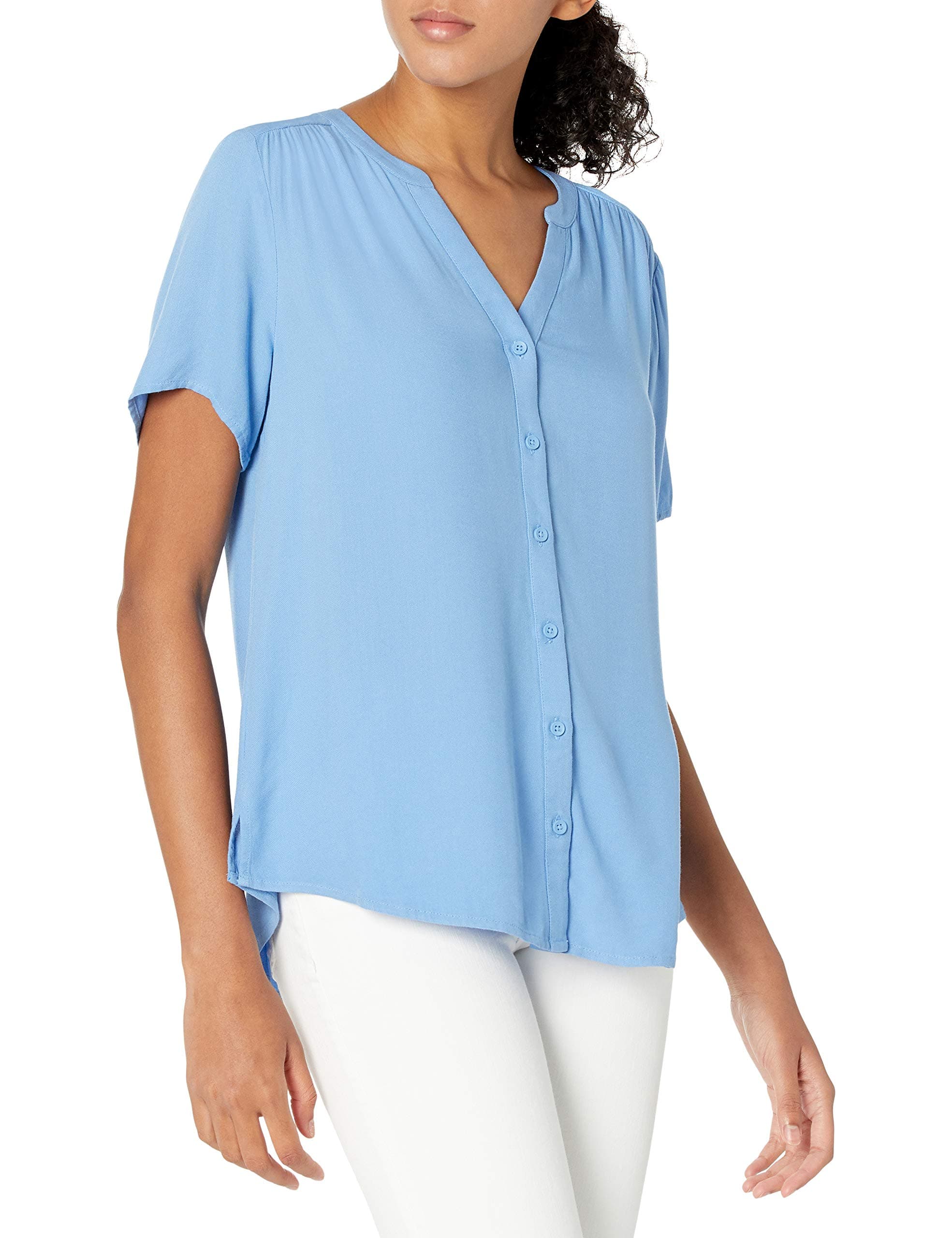 Women's Short-Sleeve Woven Blouse