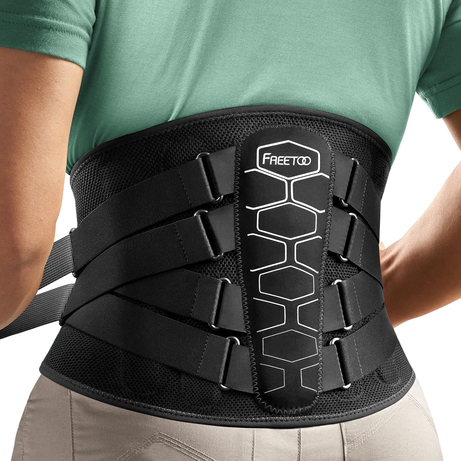 Back Brace for Lower Back Pain Relief with Pulley System,Lumbar Support Belt for Men & Women with Lumbar Pad, Ergonomic Design and Soft Breathable 3D Knit Material,for Herniated Disc,Sciatica