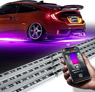 Aura Pro Underglow LED Lights Kit for Car with APP & Remote Control, RGB Multicolor Modes, Music Sync, Waterproof Rigid Aluminum Light Bar, Exterior Neon Accent Underbody Lighting, Easter Gifts