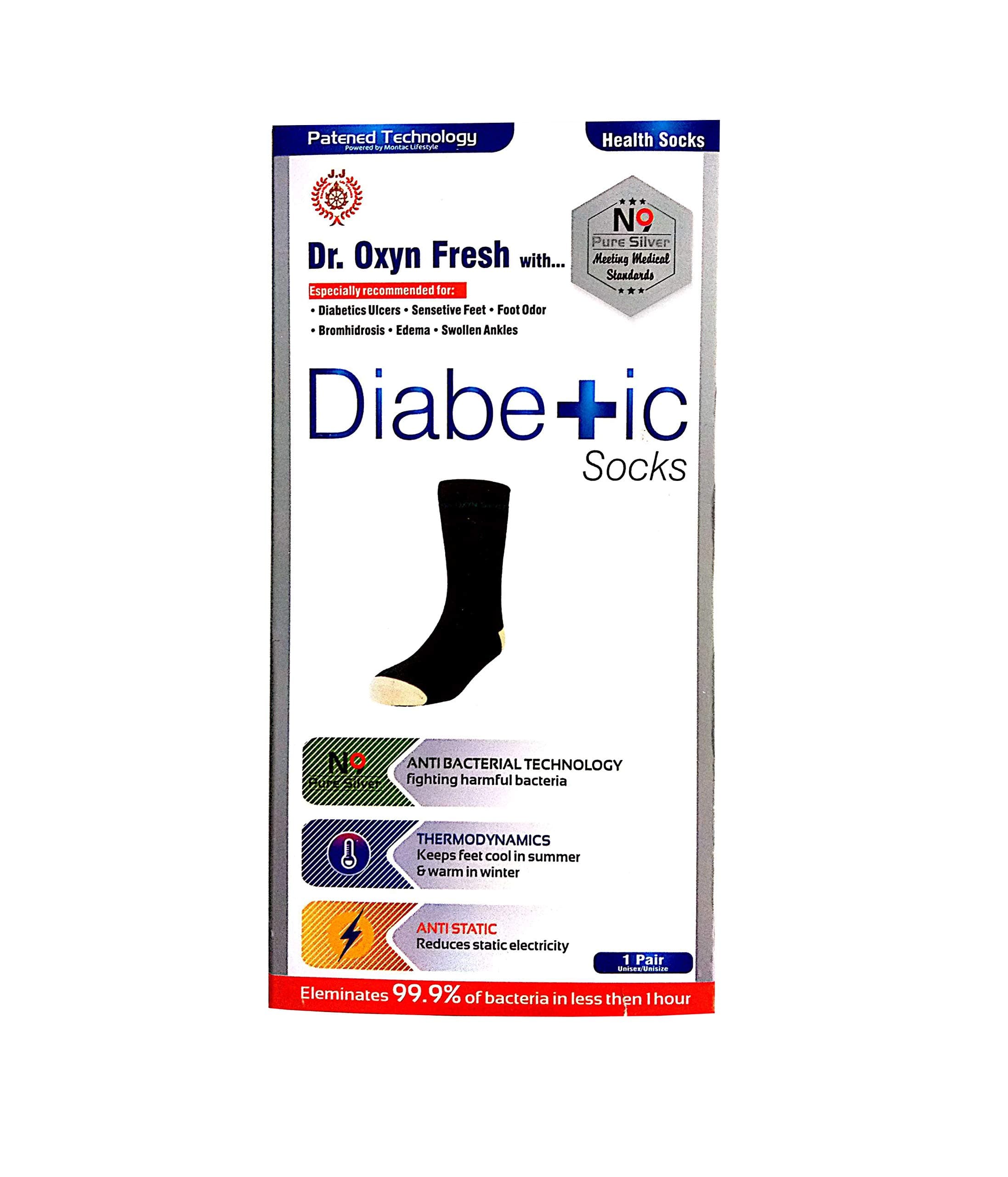 - OXYN World Class Diabetes Socks with Patented N9 Silver Technology