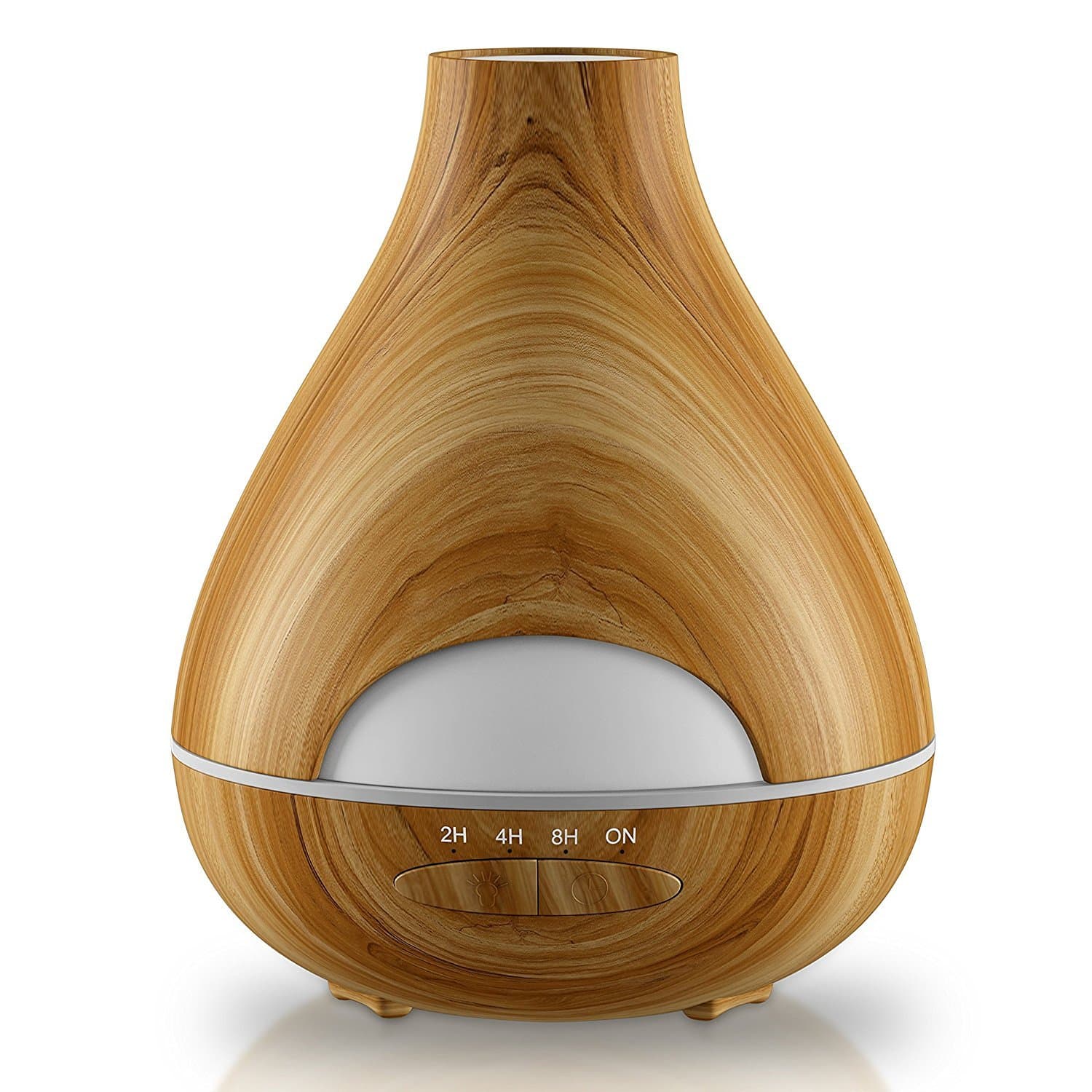 Aroma Essential Oil Diffuser New Model No Condensation with Waterless Auto Shut-off – Aromatherapy Ultrasonic Wood Grain Burner 530 Ml – 16 h – Air Humidifier for Home, Office, Spa