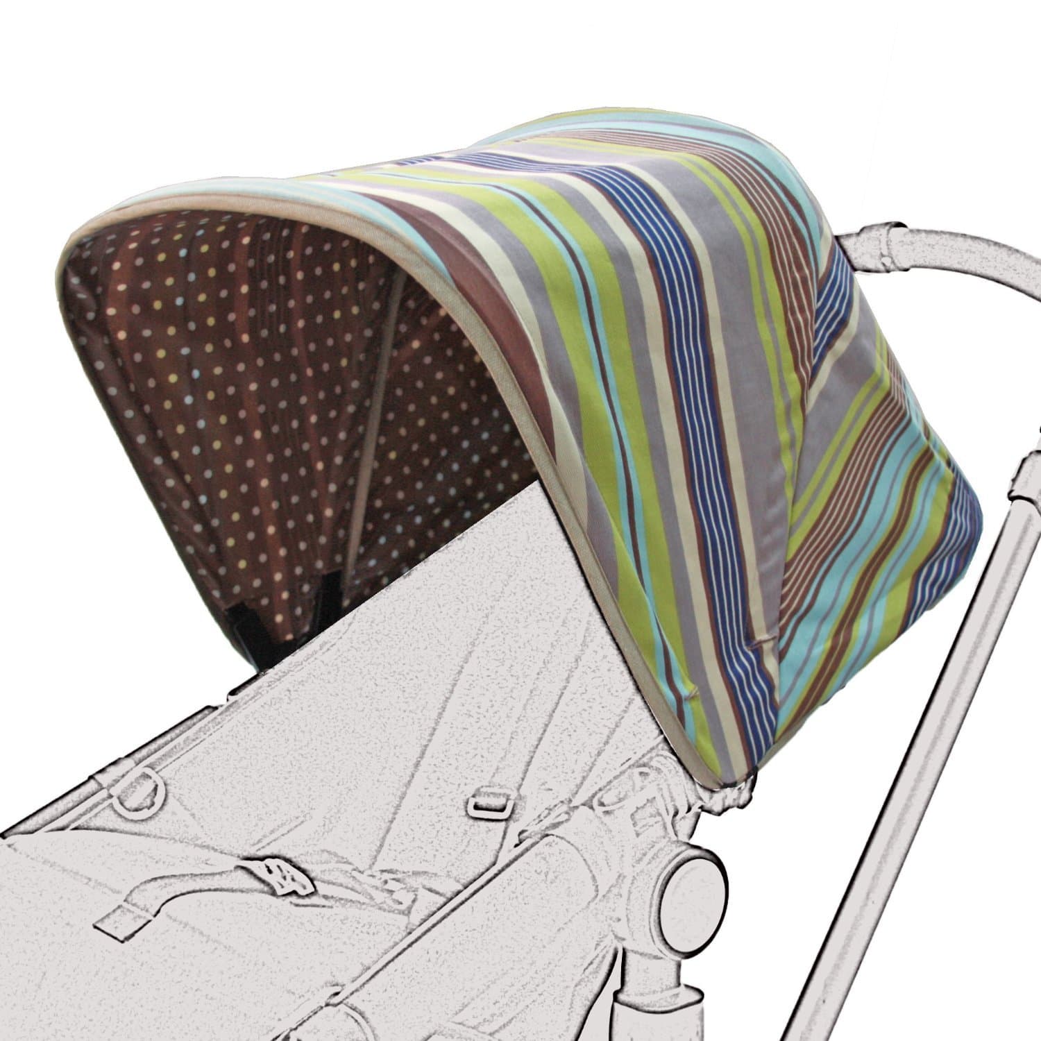 Poplico Reversible Canopy for Bugaboo Cameleon (Brownie)