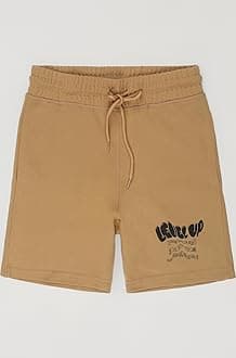 Boys Casual Bermuda Shorts | Placement Print | French Terry | Regular Fit | Drawstring Closure | Age 5–16 Years | Lounge & Casual Wear