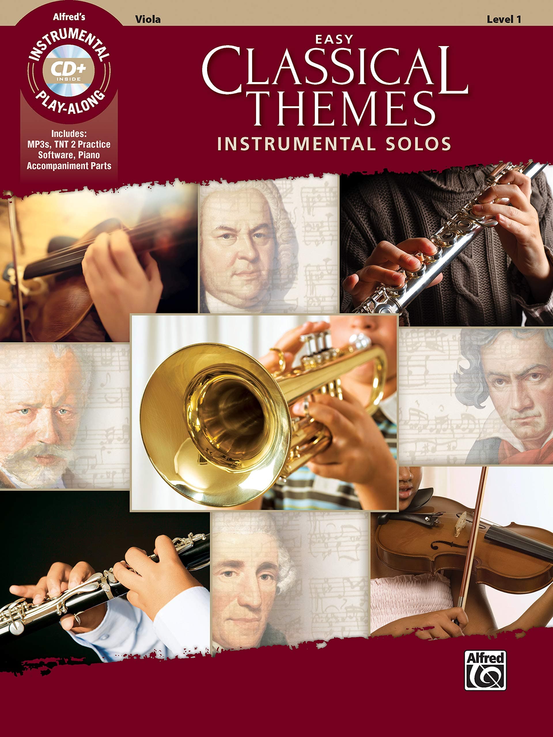 Easy Classical Themes Instrumental Solos for Strings: Viola, Book & Online Audio/Software/PDF