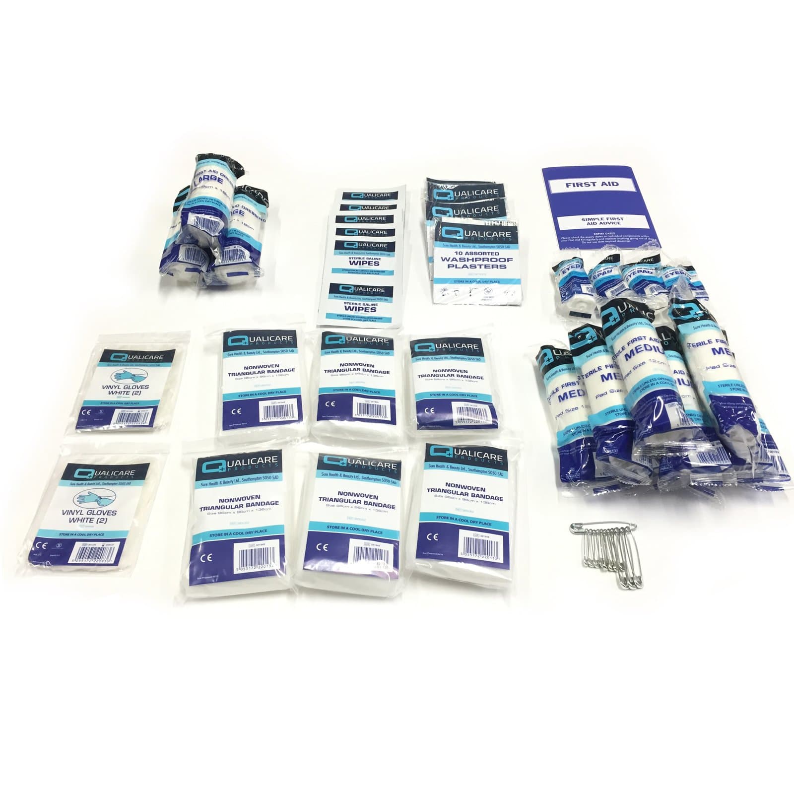 HSE Compliant Quality 1-20 Person Medium Work Essential First AID KIT Refill ONLY