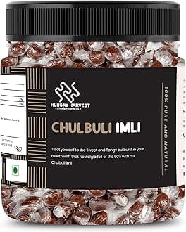 Hungry Harvest Imli Candy Khatti Meethi Imly, Chulbuli Emli 300 gms Tamarind Twist Candy [Jar Pack] Pack of 1 of 300 Grams)