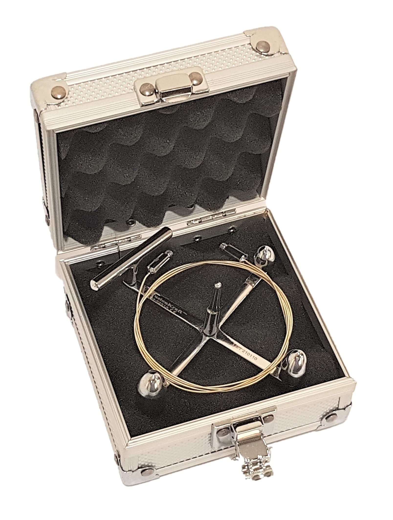 Vein Stripper Set (Varicose Vein Probe Set), Complete Set Including Traction Cable, Olive Adaptors, T-Handle, Storage Stand & Aluminum Case