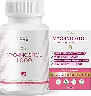 Myo-Inositol Supplement 1000mg – Natural Dietary Support for Cellular Health & Wellness, Premium Non-GMO, Gluten-Free, Kosher Certified, Paraben-Free - (120 Caps - 2-Month Supply)