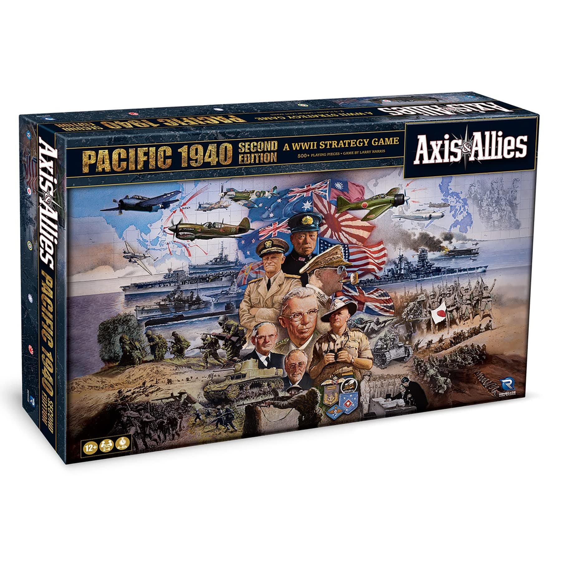 Axis & Allies 1940 Pacific Second Edition WWII Strategy Board Game, War Miniatures, Two to Four Players, Ages Fourteen Plus