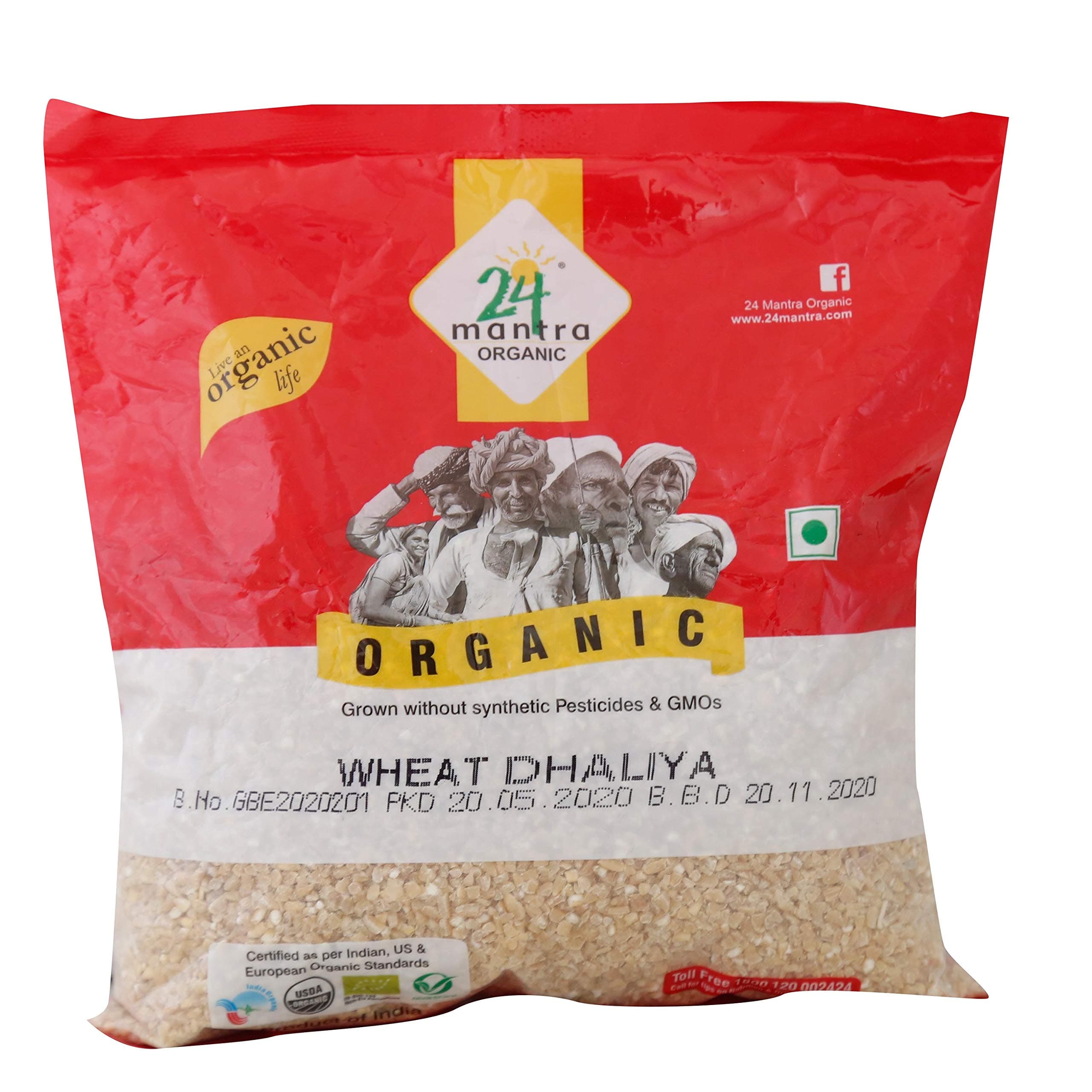 24 Mantra Organic - Wheat Daliya, 500g