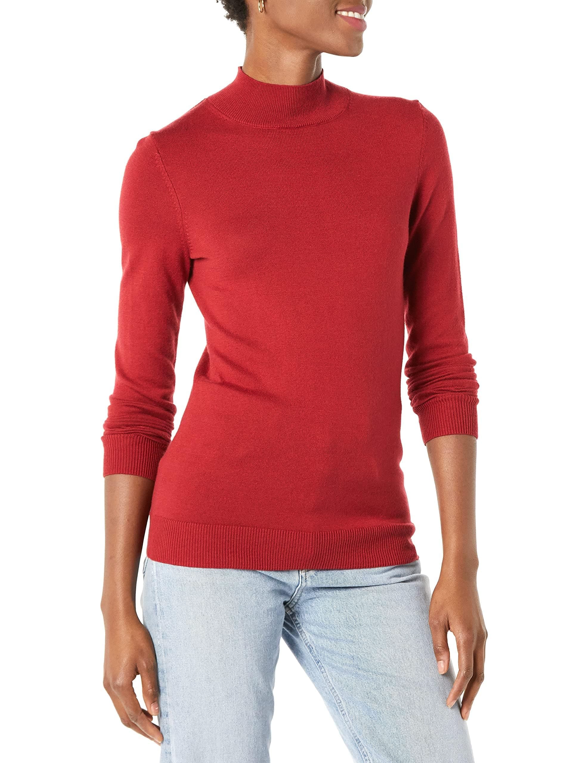 Amazon EssentialsWomen's Lightweight Mockneck Sweater (Available in Plus Size)