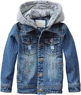 Banibear Boys' Denim Jacket Outerwear, 12M-14 Years