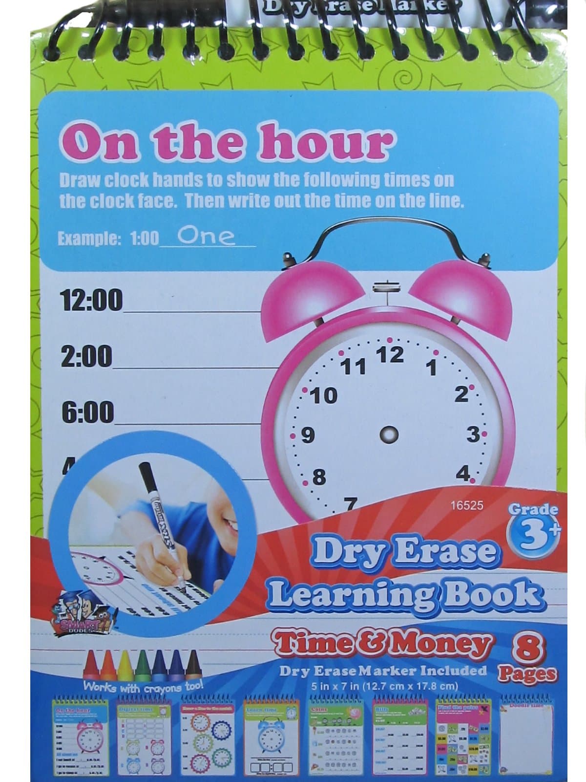 Dry Erase Learning Book: Time & Money