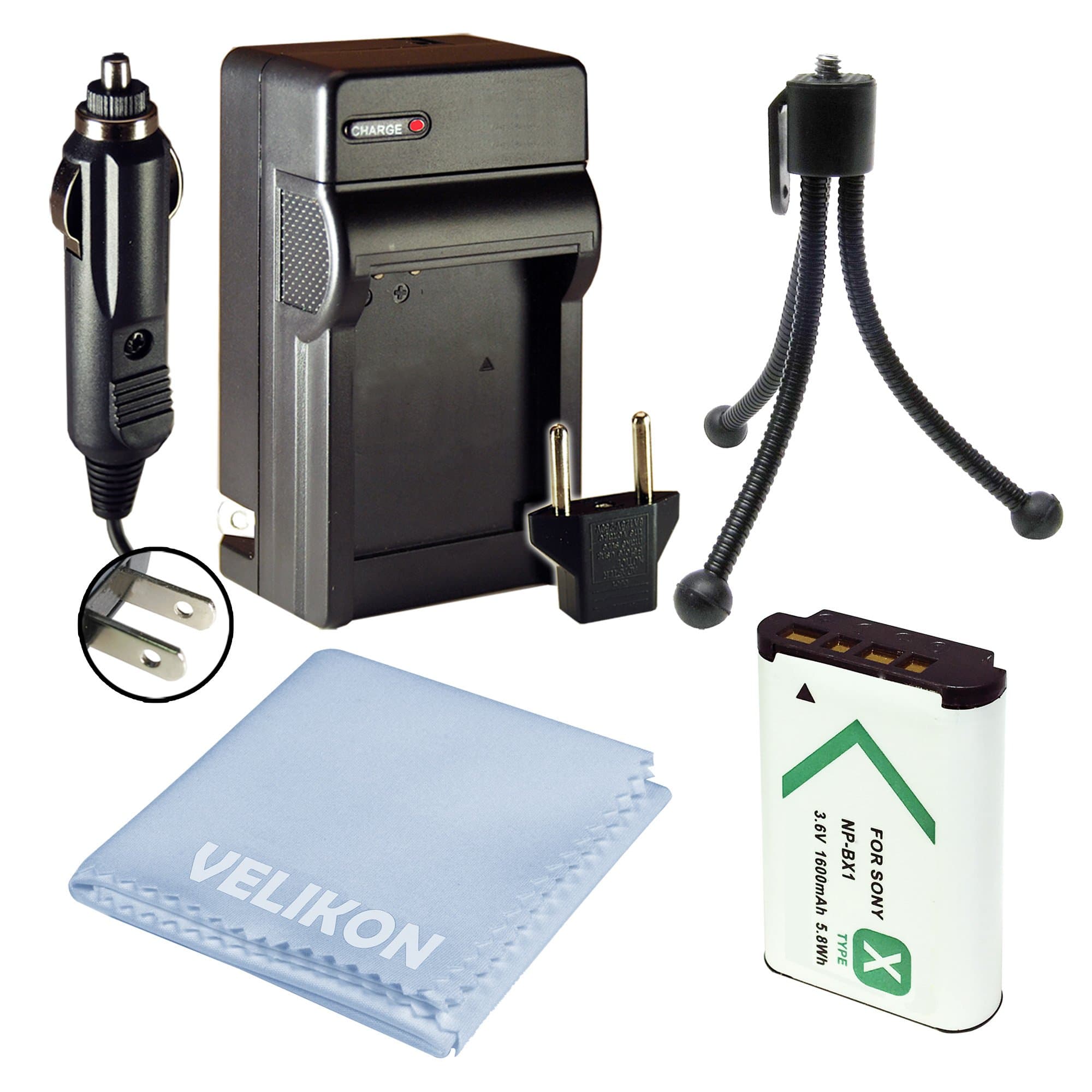 Replacement for Sony NP-BX1, NP-BX1/M8[ Lithium-Ion X Type ] (1 battery with charger)