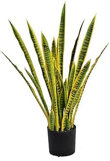 Vintage Home Artificial Faux Real Touch 35" Tall Snake Plant (Sansevieria) Perfect for Indoor/Outdoor use