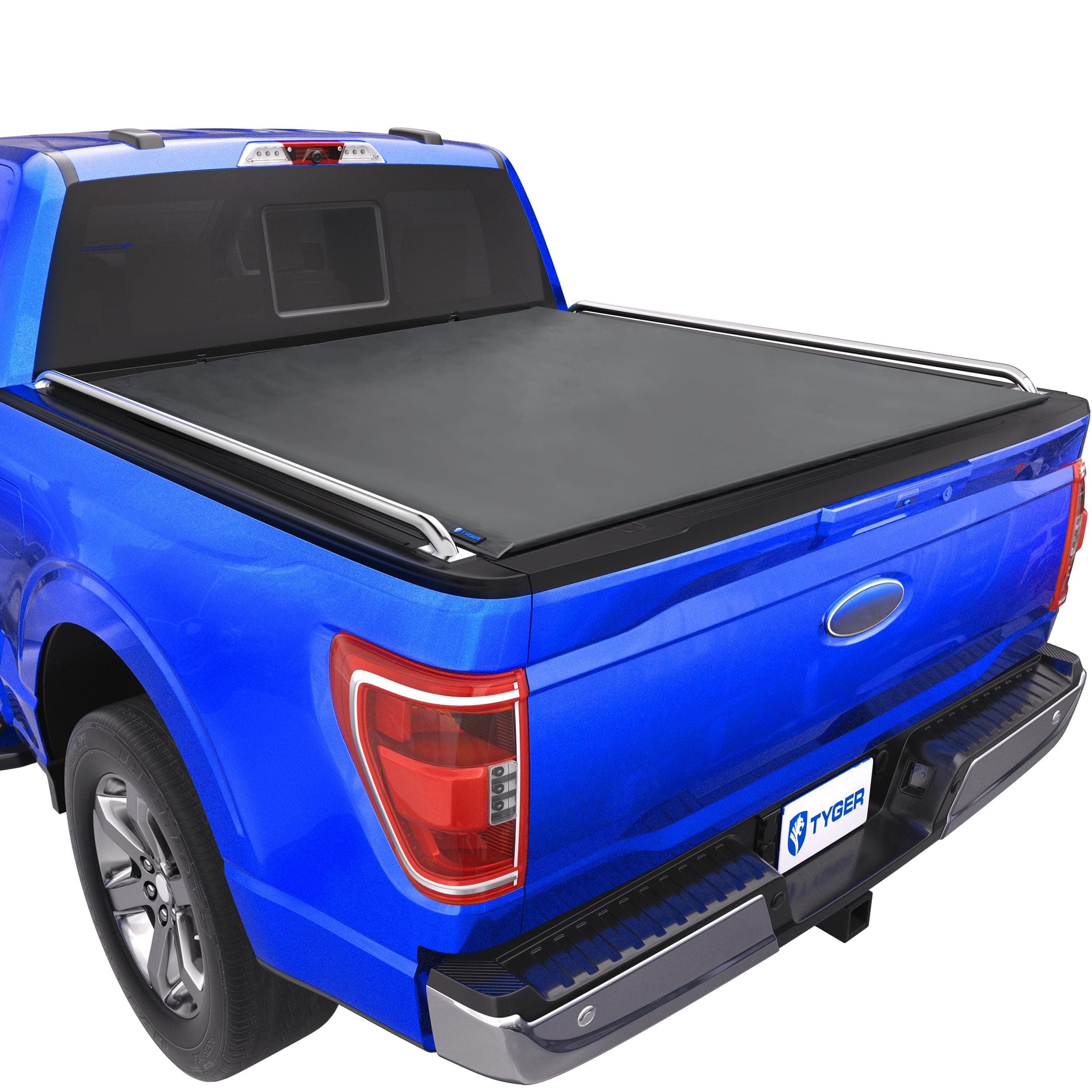 Tyger Auto T2 Low Profile Soft Roll-up Truck Bed Tonneau Cover Compatible with 2015-2026 Ford F-150 | Fleetside 5.5' (67") Bed | TG-BC2F6229