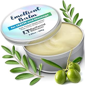 Myofascial Releaser Emollient Balm for IASTM & Gua Sha – Non-Greasy Massage Balm for Tool Glide and Bodywork – Natural, Hypoallergenic, Unscented Massage Balm Alternative to Oil (100g)