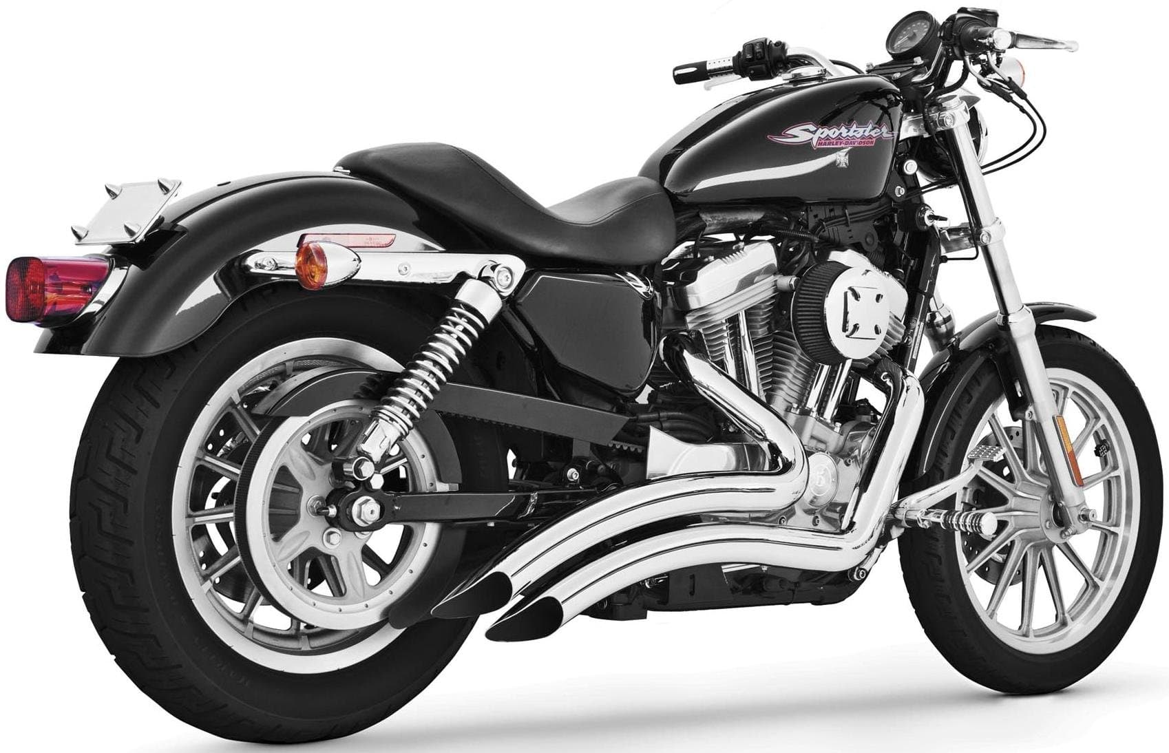 Freedom HD00242 Exhaust (Sharp Curve Radius Chrome Rocker)