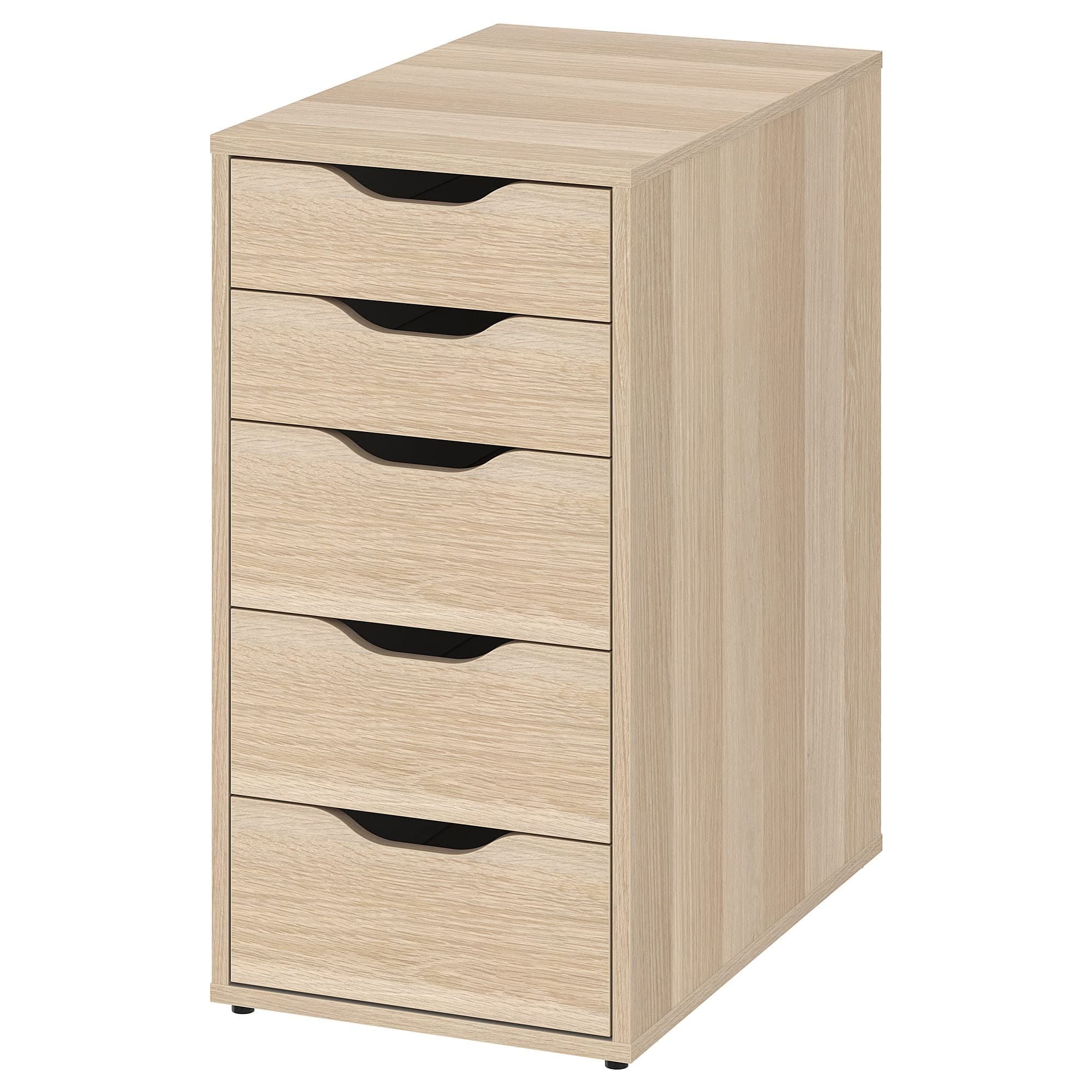 Alex Drawer Unit, 36x70 cm, White Stained/Oak Effect