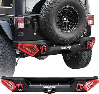OEDRO Jeep Rear Bumper Compatible with 2007-2018 Jeep Wrangler JK JKU Unlimit...